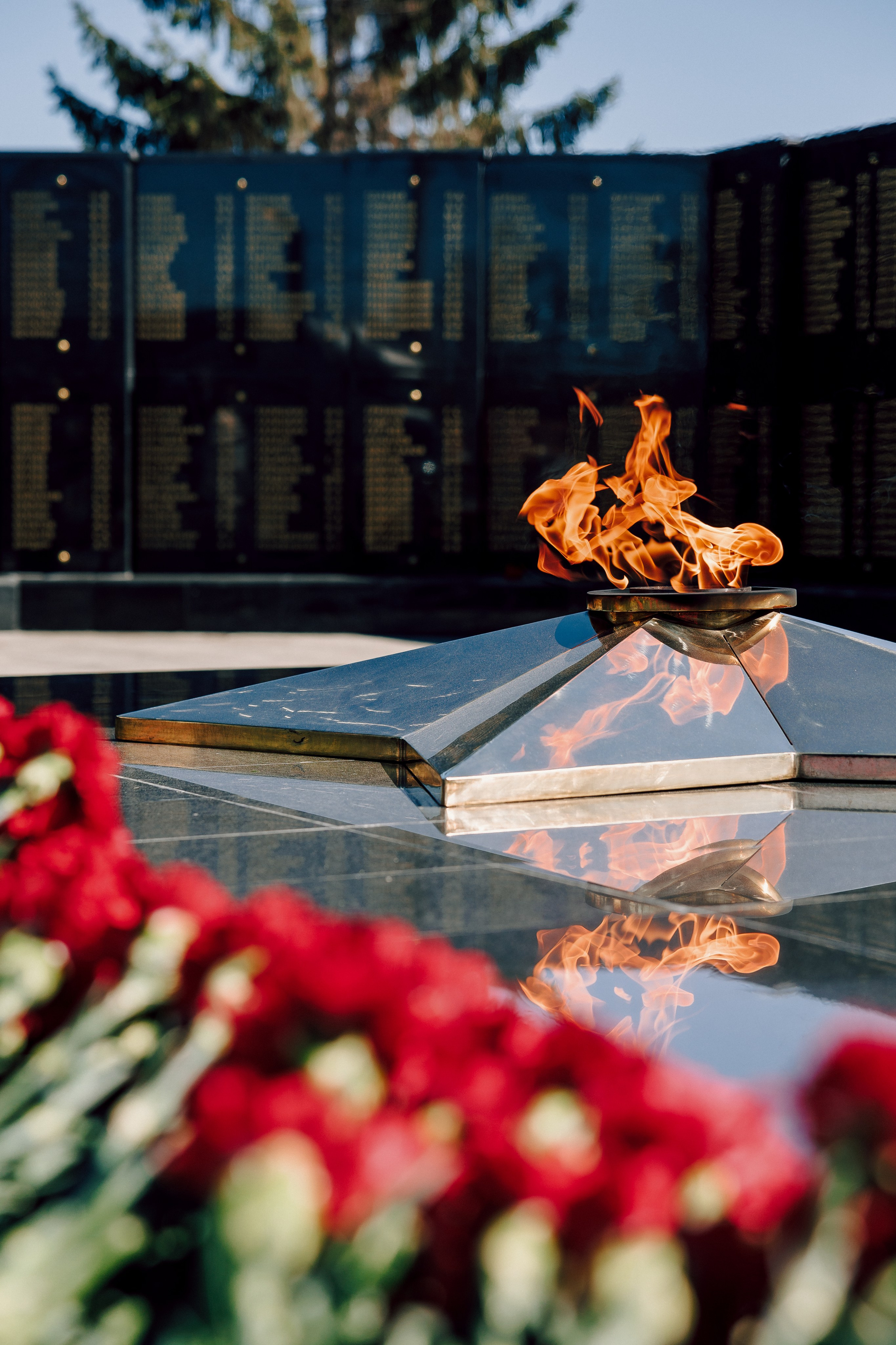 Торжественный митинг, посвящённый открытию Мемориала Славы воинам-новотрубникам. Лёшка Варзегов — фотограф