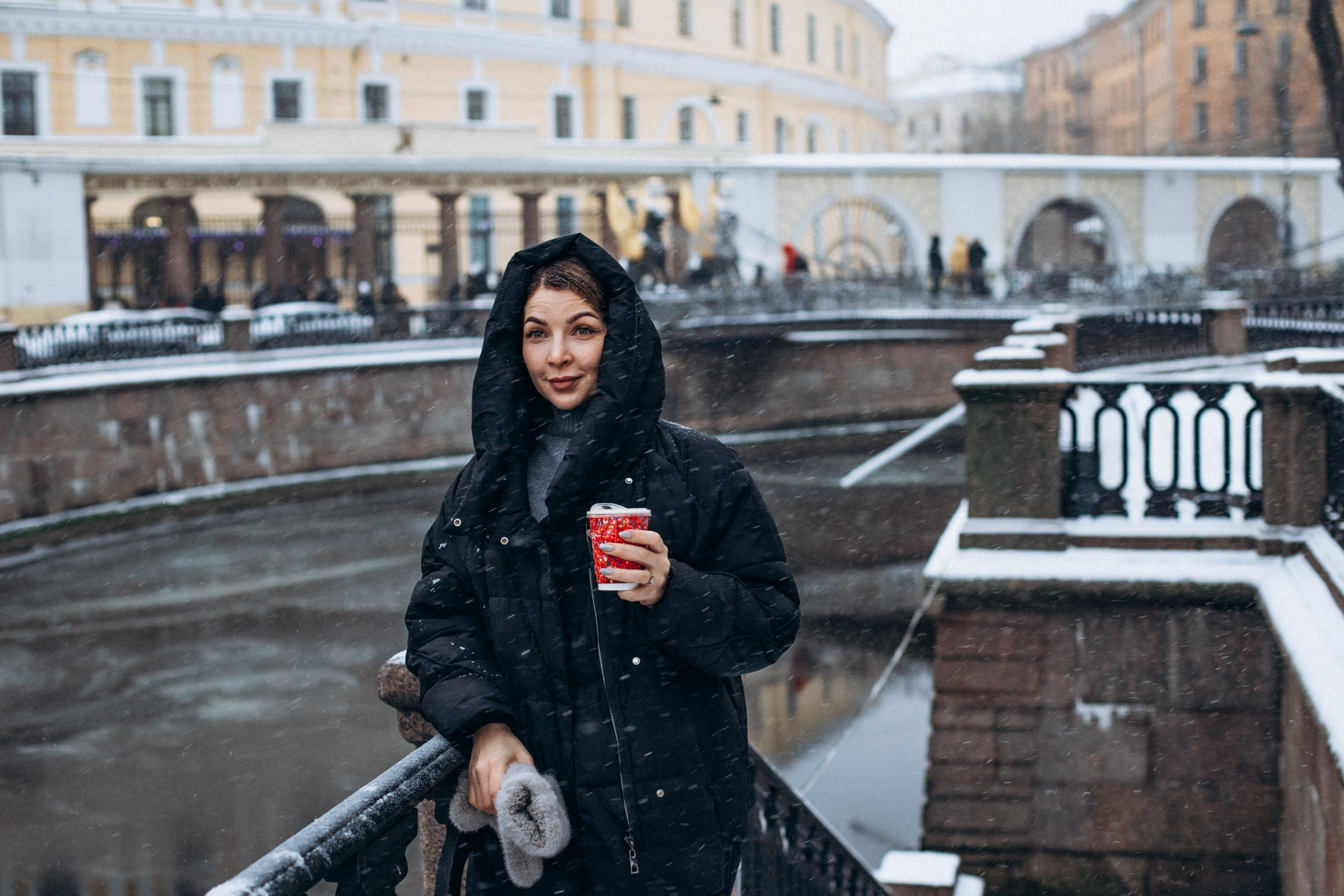 Алина в декабре. Фотопрогулка в Петербурге. Индивидуальный и семейный фотограф в Санкт-Петербурге
