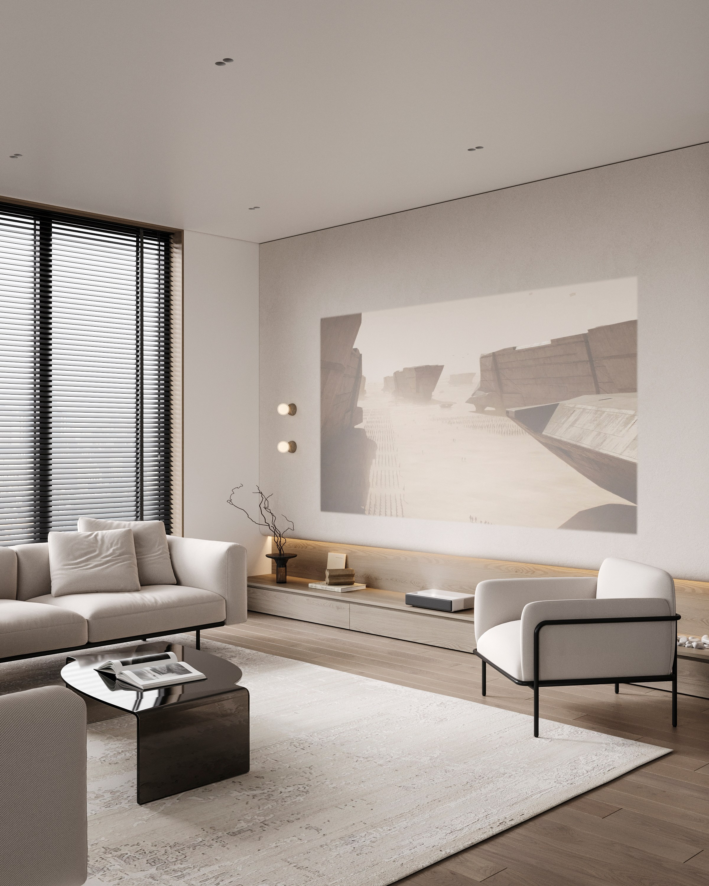 MONOCHROME | CONCEPTUAL PROJECT. Interior Visualization by Valerie Stetyukevich