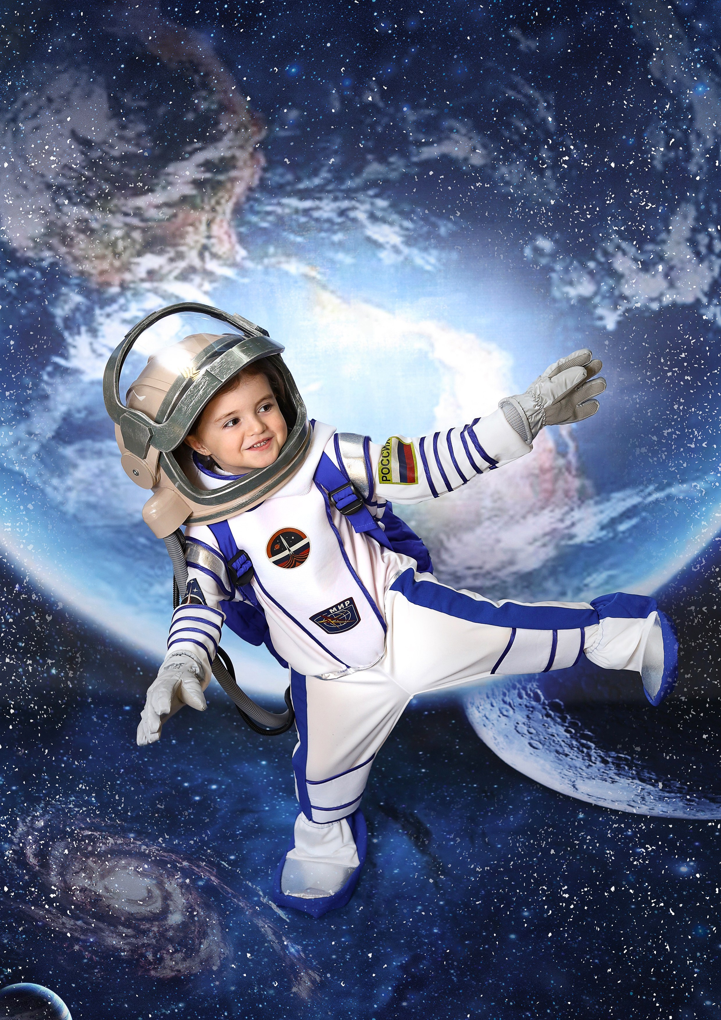 Фотосессия «Новый год в космосе» 2024 год. Фотограф в детский сад Елена Колчева Новокузнецк