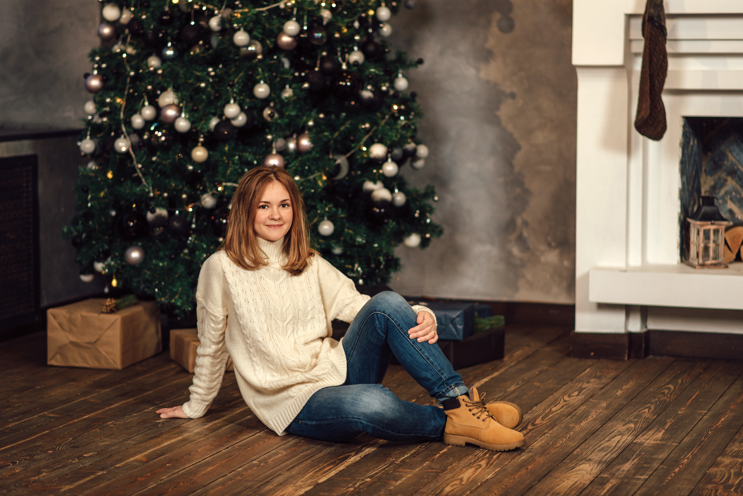 Семейная фотосессия под Новый Год в студии 212. Свадебный фотограф в Санкт-Петербурге Венера Ахметова