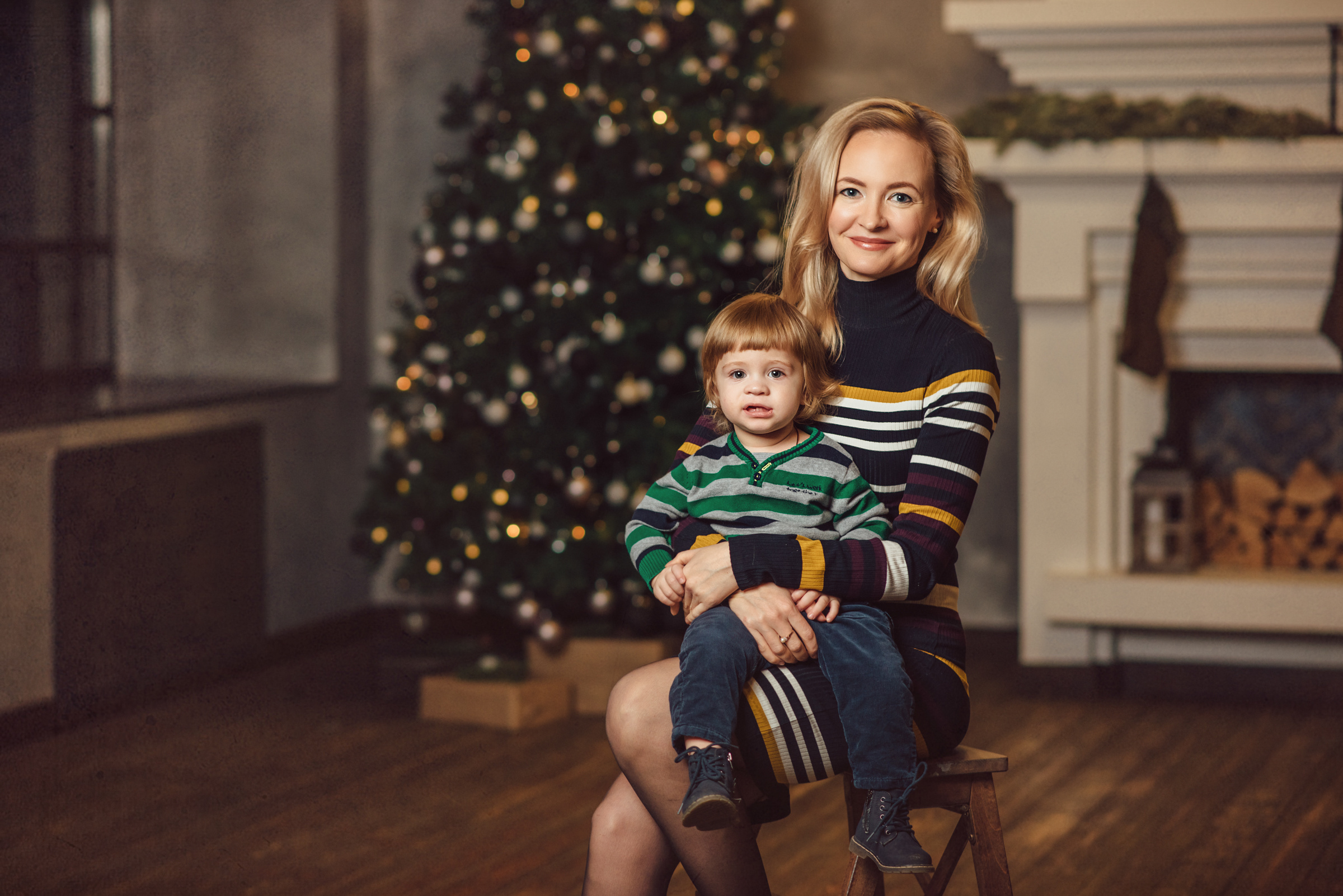 Новогодняя семейная фотосессия в студии 212. Свадебный фотограф в Санкт-Петербурге Венера Ахметова