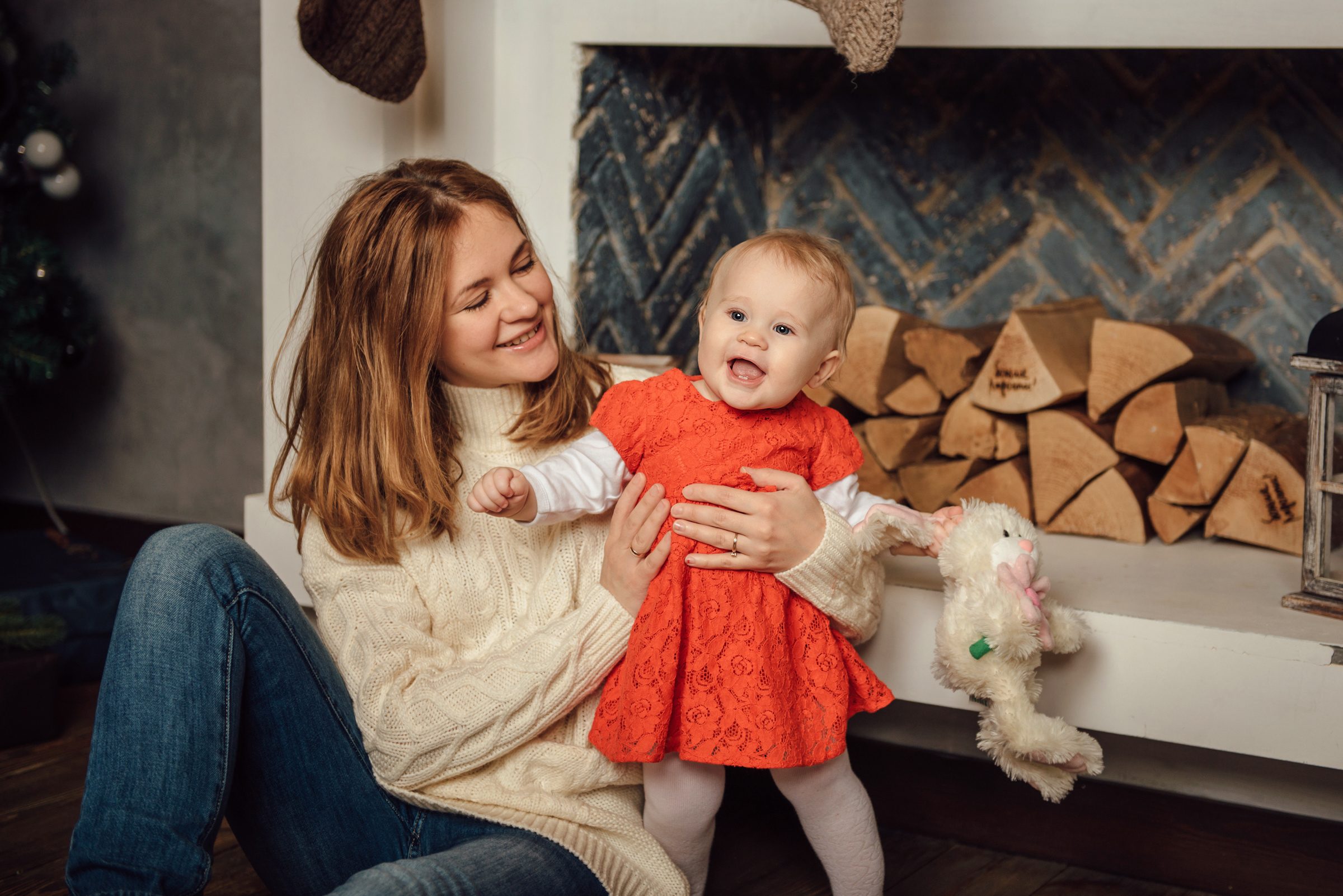 Семейная фотосессия под Новый Год в студии 212. Свадебный фотограф в Санкт-Петербурге Венера Ахметова