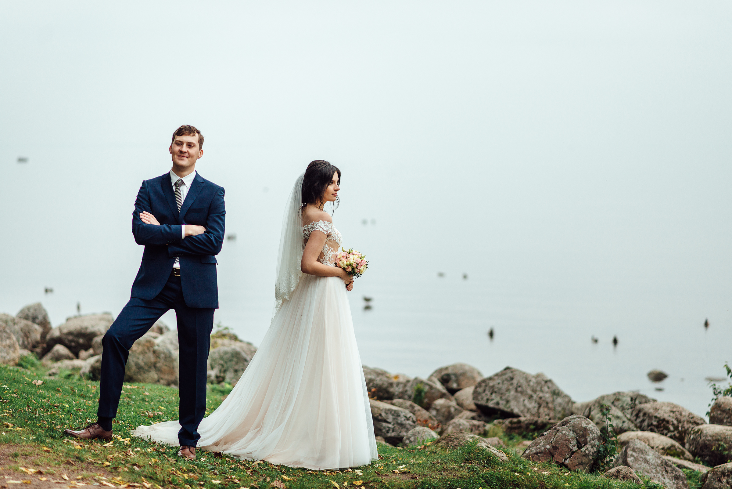 Свадебная фотосессия Ольги и Павла в Петергофе. Свадебный фотограф в Санкт-Петербурге Венера Ахметова