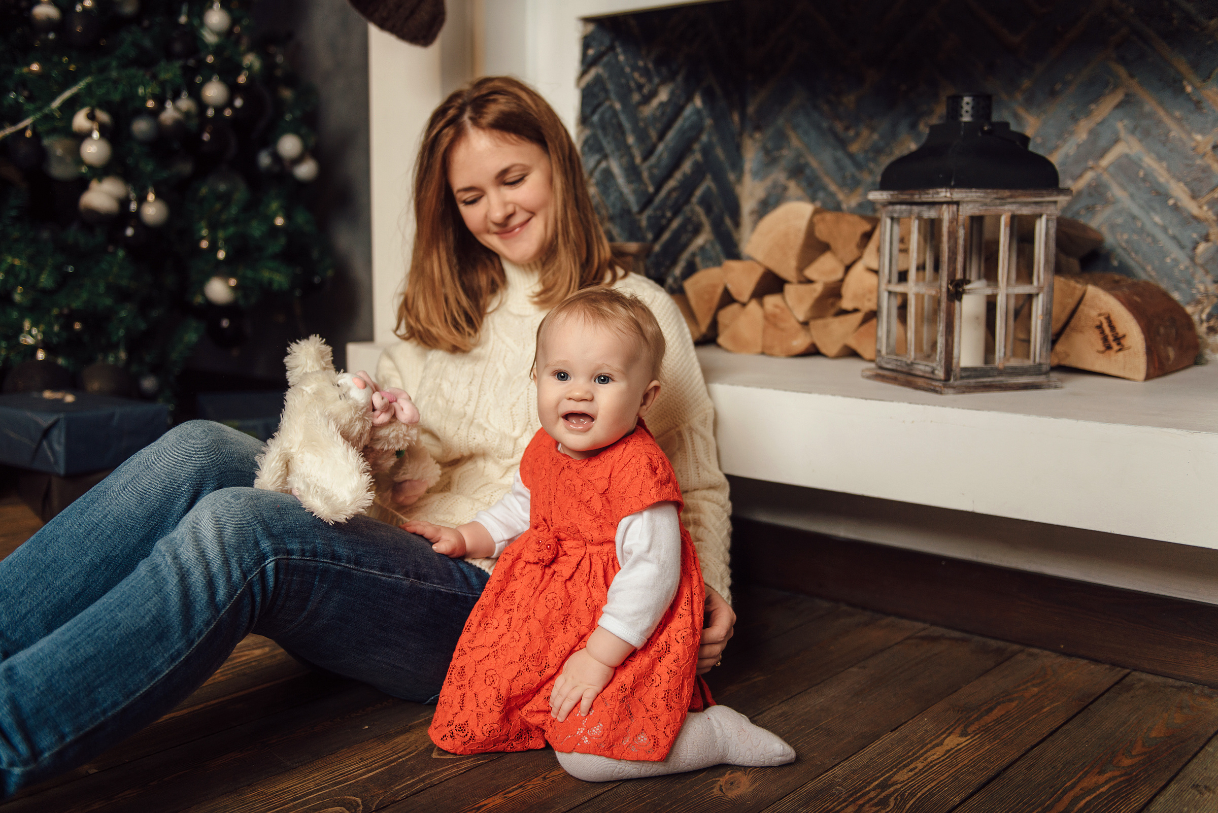 Семейная фотосессия под Новый Год в студии 212. Свадебный фотограф в Санкт-Петербурге Венера Ахметова