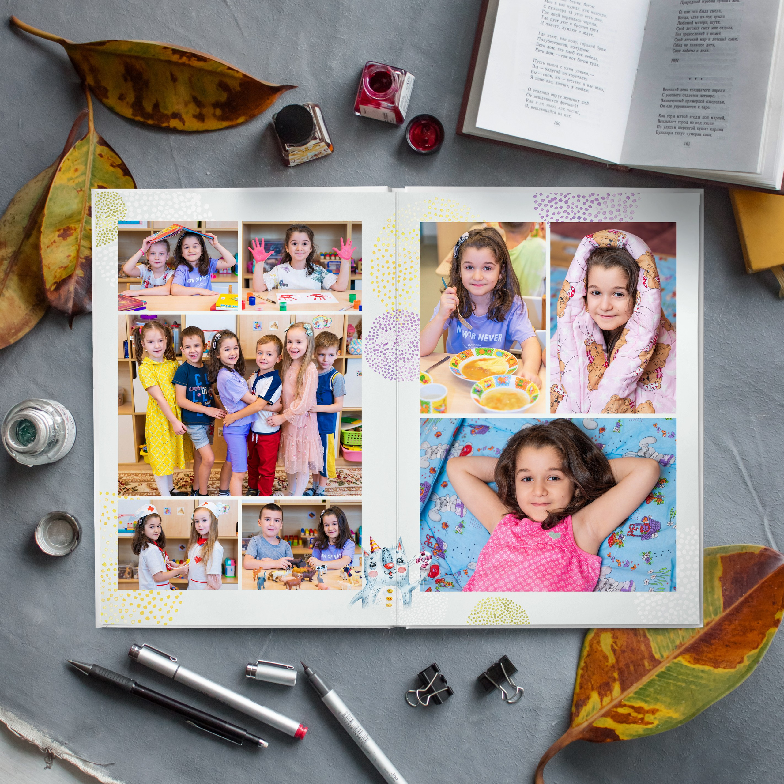 АЛЬБОМ «ТОЛСТЫЕ КОТИКИ». Выпускные альбомы для сада и школы в Москве