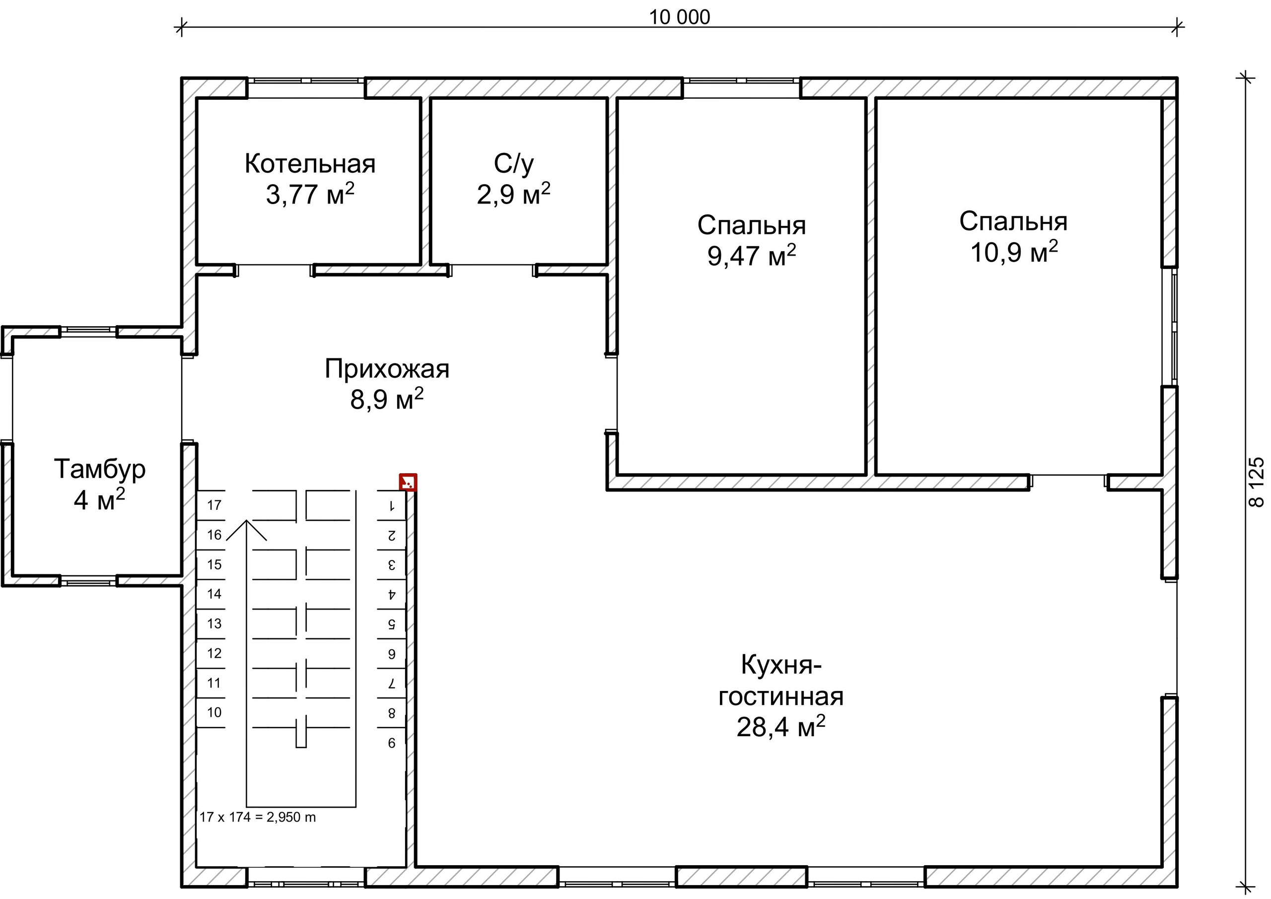 Проект «Лебедь» (160 м²). Строительство каркасных домов в Самаре «Атриум-СТ»