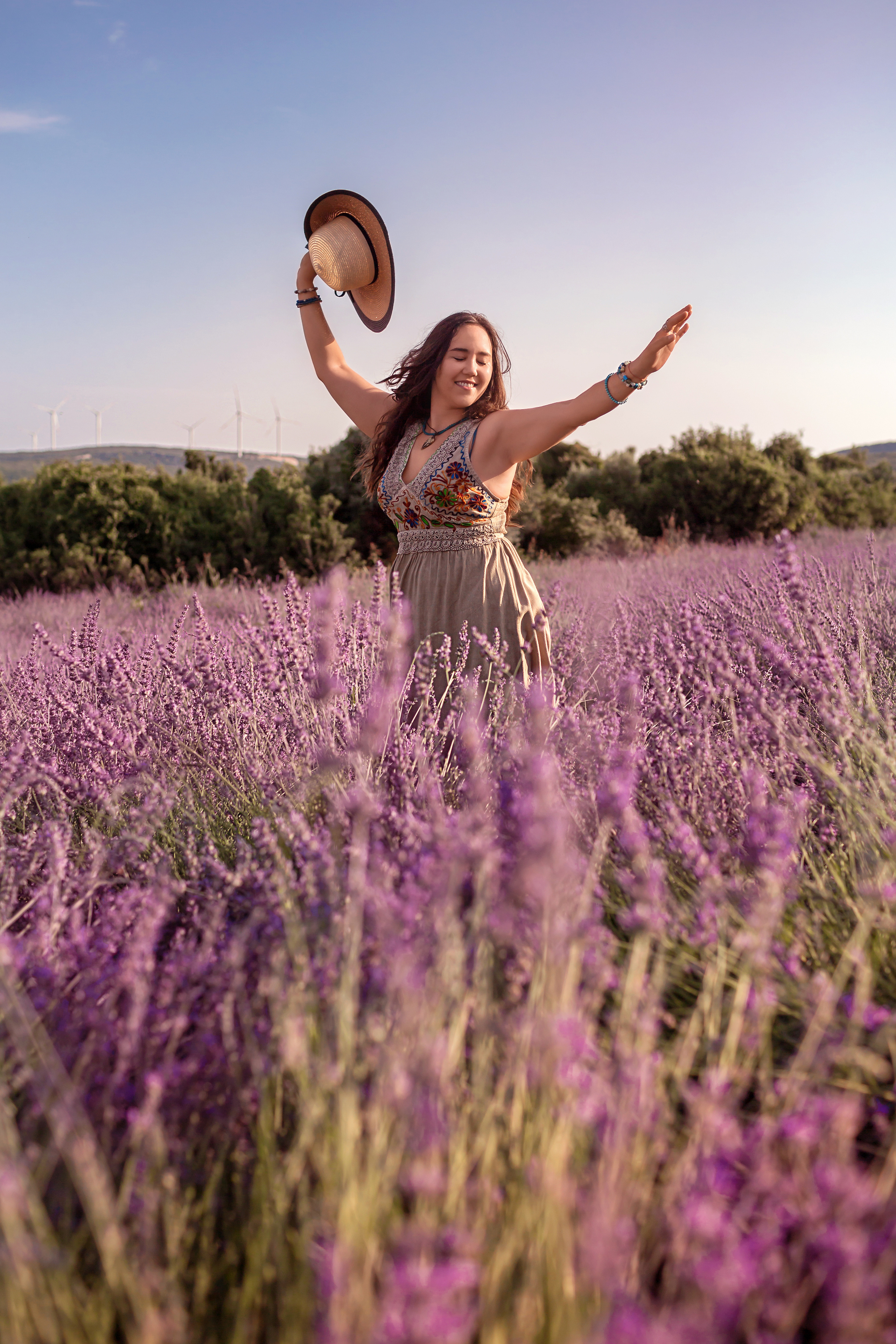 Photoshoot in lavender