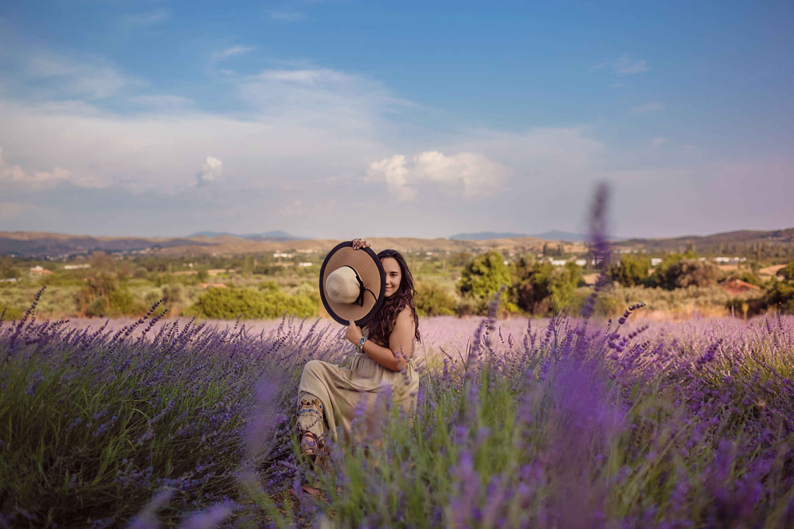 Photoshoot in lavender