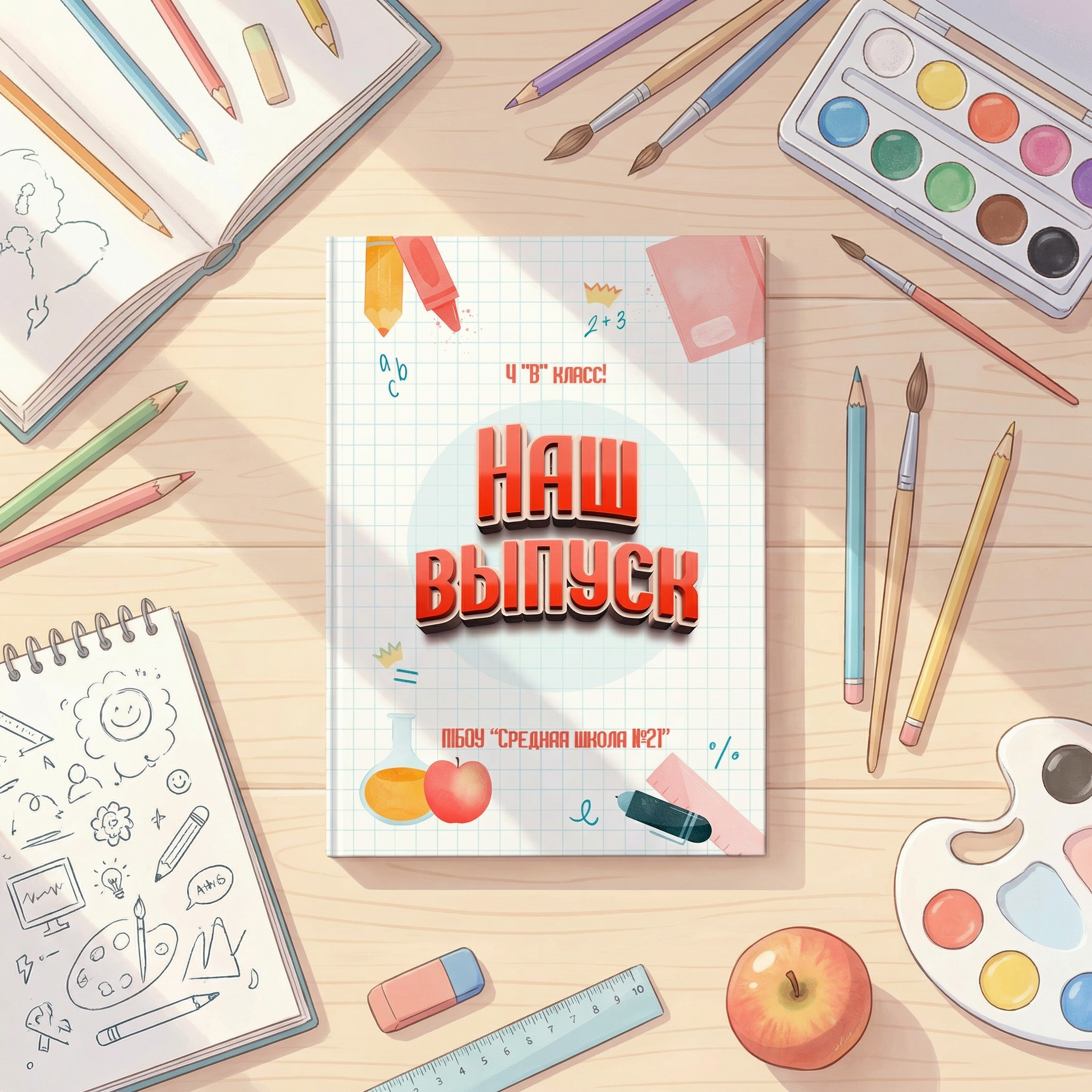 025 School III. Дизайны, psd шаблоны школьных и выпускных альбомов и обложек