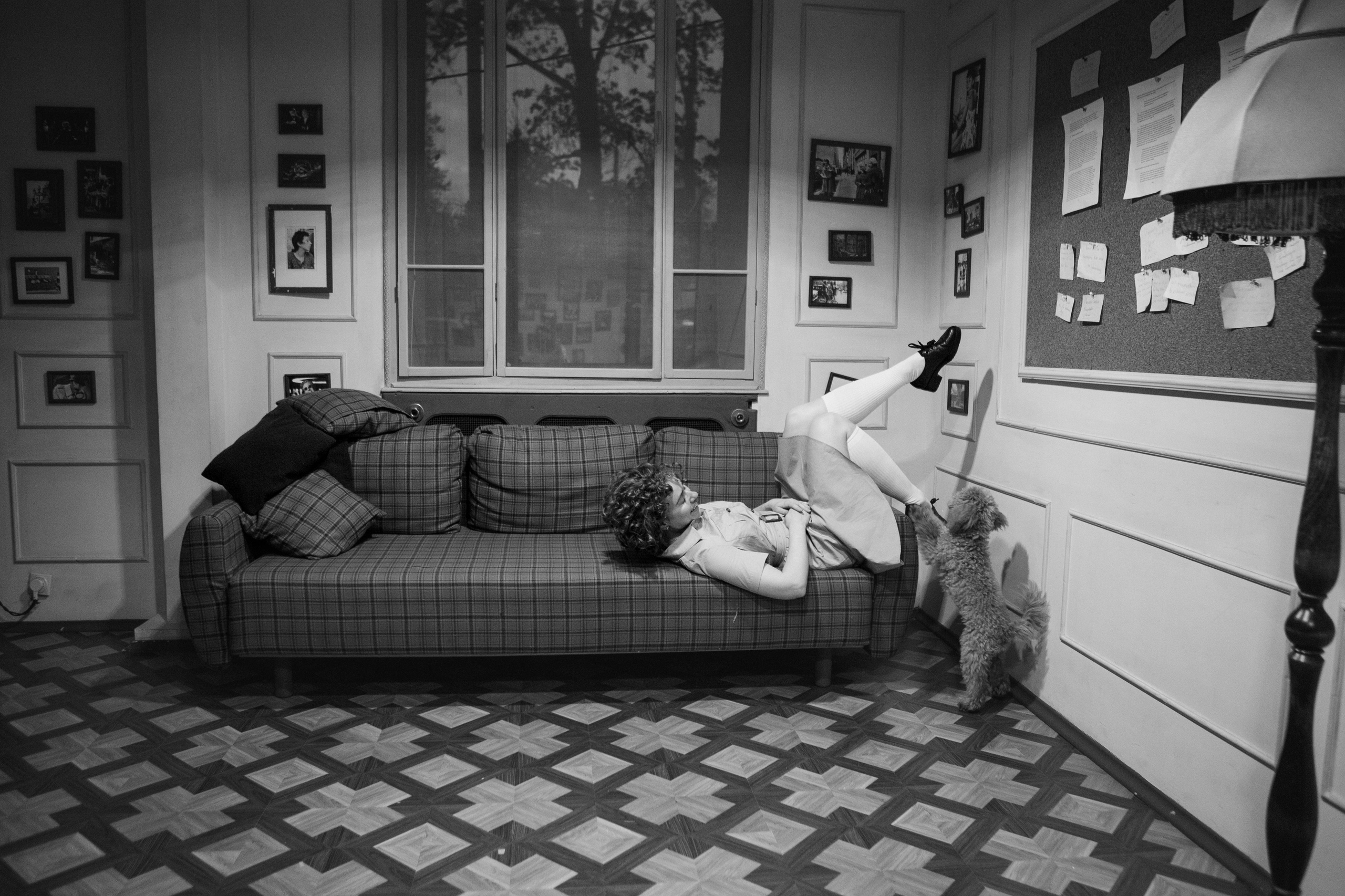 A cinematic daydream in the spirit of Wes Anderson’s style. Portrait, family and pet photographer in Cyprus, Ksenia Bourdelle