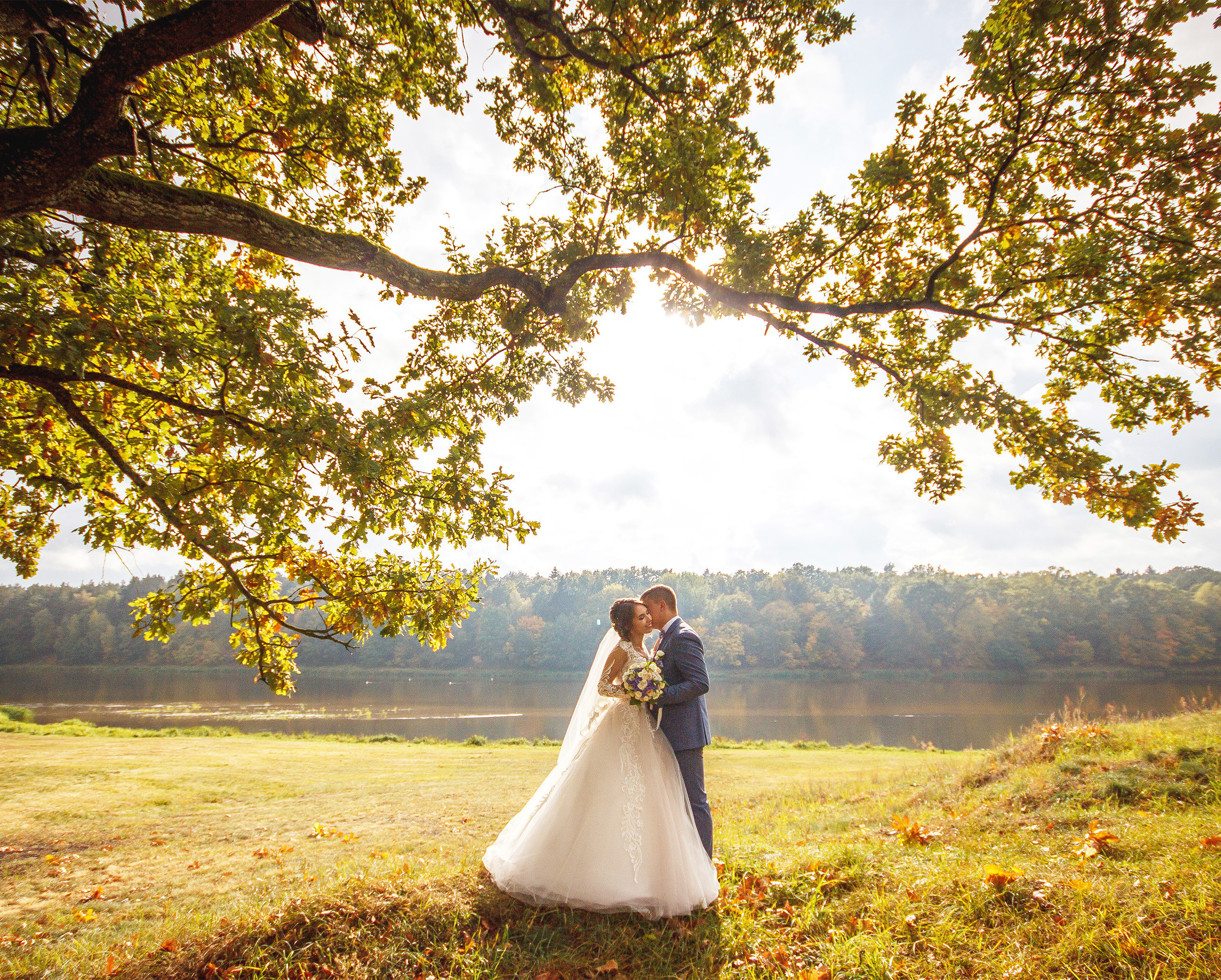 Jesienne zdjęcia ślubne