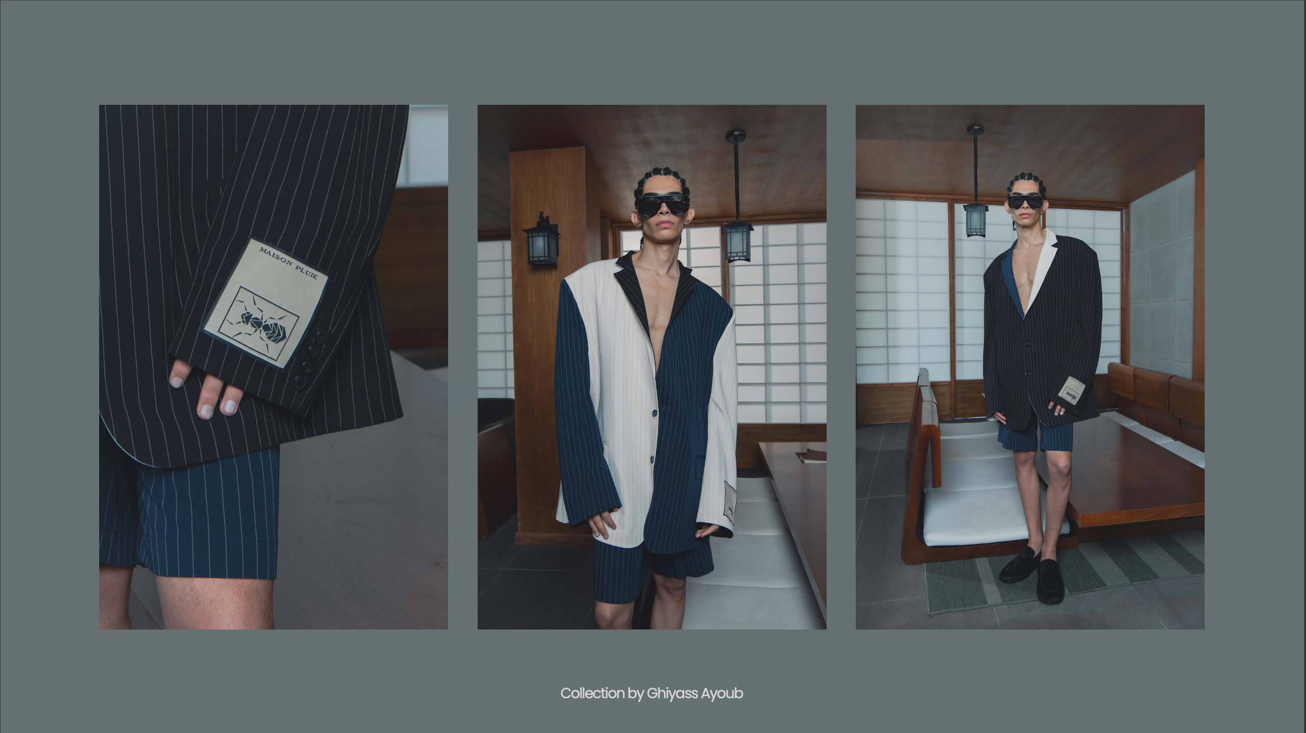 Lookbook layout for Maison Pluie Dubai brand. Elizaveta Filchenko. Fashion-photographer and director