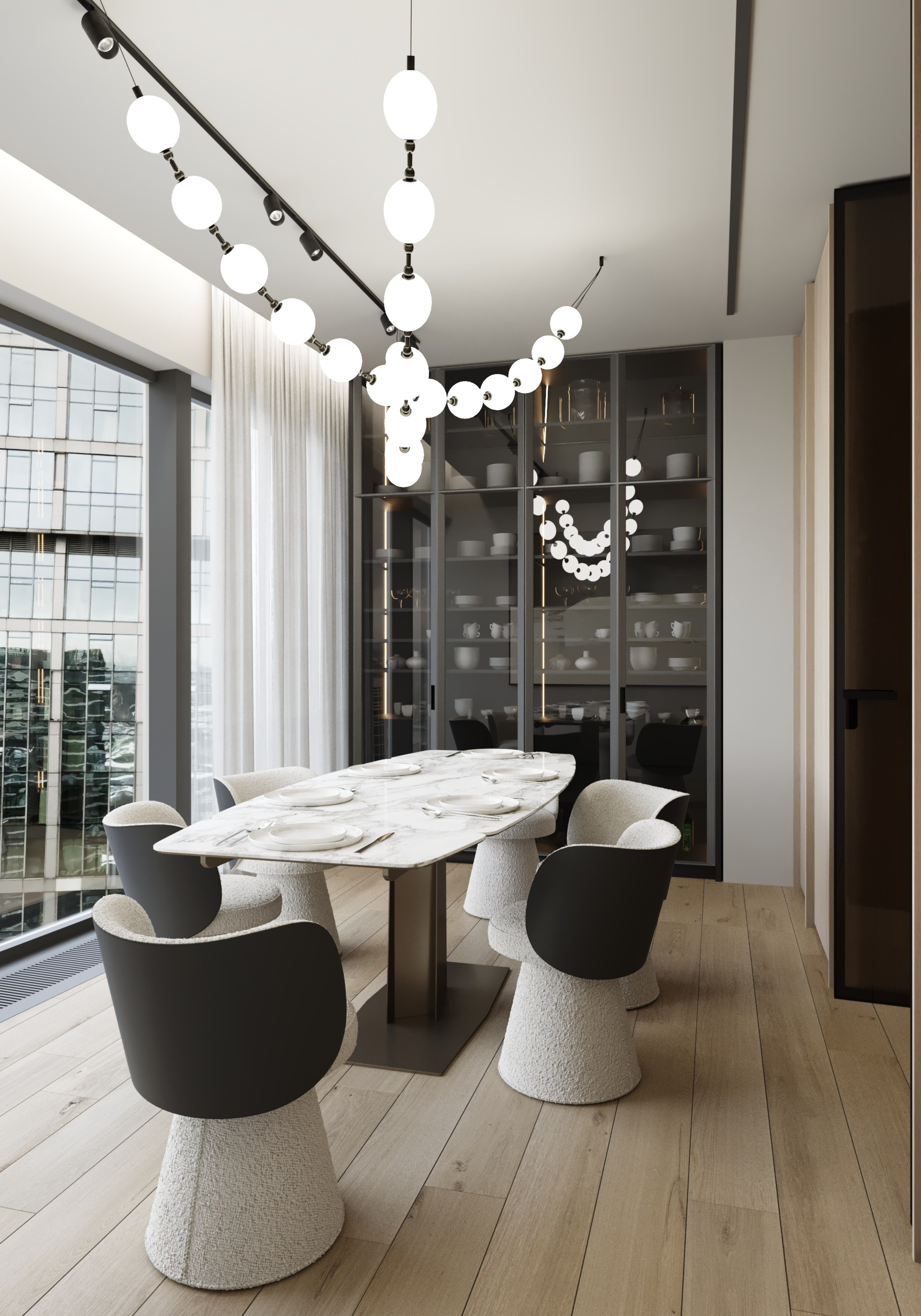 Апартаменты в башне Санкт-Петербург. Архитектурные интерьеры