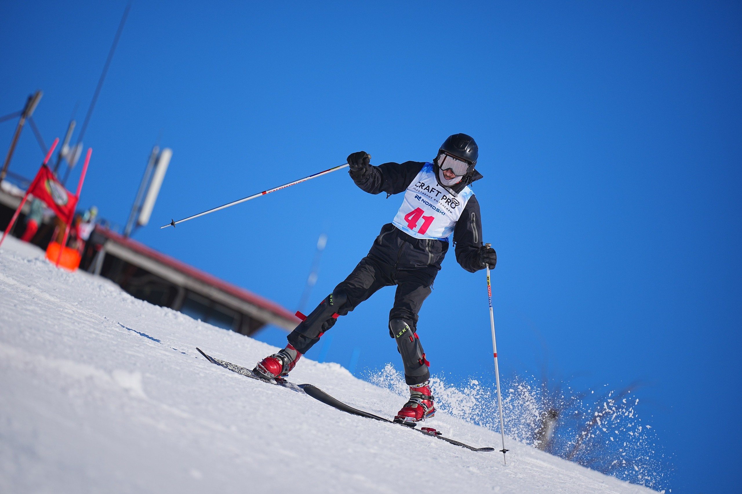 Шуколово. Открытое Первенство МФТИ по горным лыжам. GS, Telemark, 2024. Фотограф Студитский Евгений