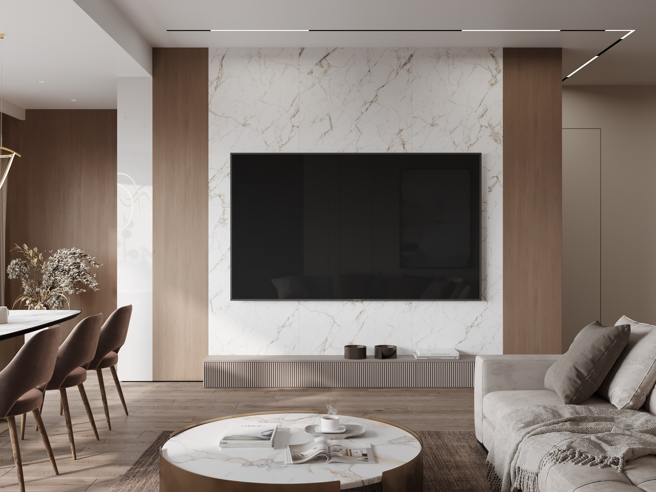 ЖК Аквамарин 112.6 кв.м. Дизайнер интерьера и 3D визуализатор Ванчугова Ольга