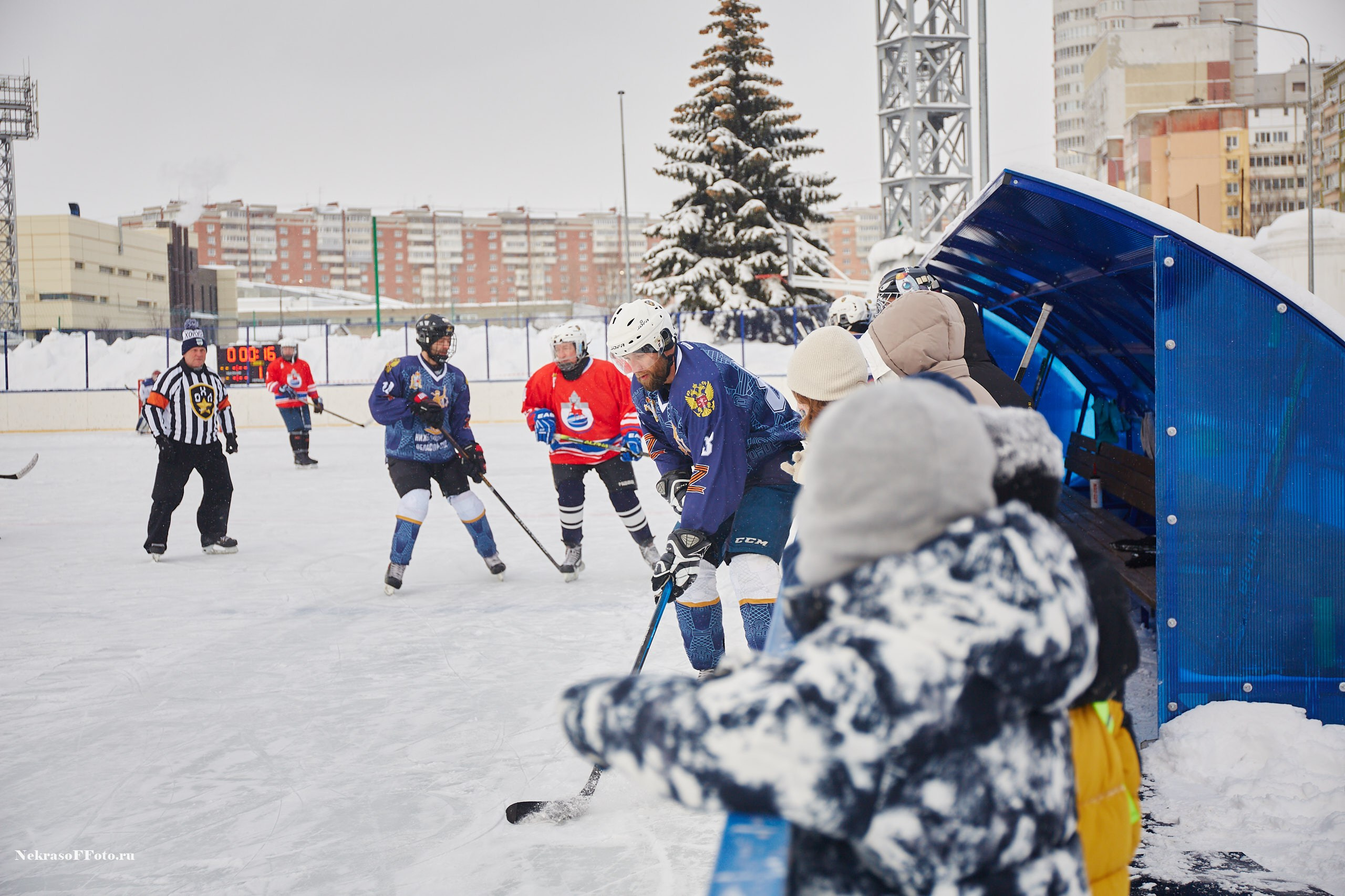 Турнир по хоккею «Русская классика» в рамках Офицерской хоккейной лиги. Спортивный фотограф Некрасов Денис