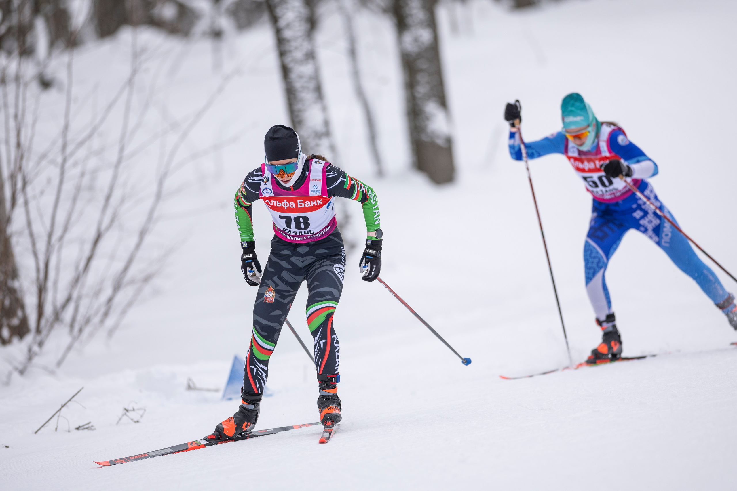 Кубок Росси по лыжным гонкам 2024. Женщины 10 км. Спортивный репортажный фотограф Казань Нафис Сиразетдинов