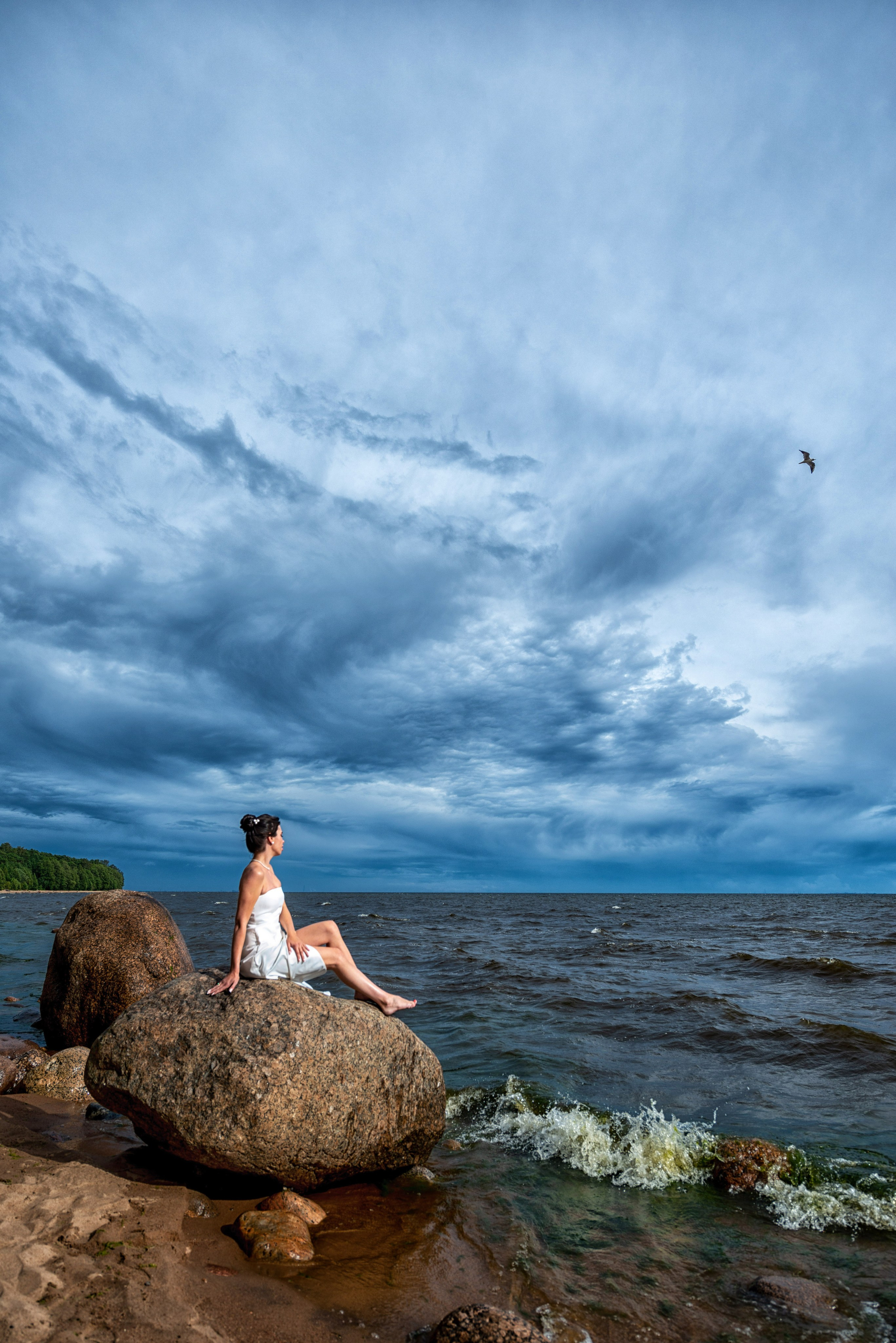 Евгений и Александра (фотосессия под дождём на Исаакиевской площади, свадебная прогулка на Финском заливе). Портретный, семейный и свадебный фотограф в Санкт-Петербурге и в Пушкине Ширяев Денис