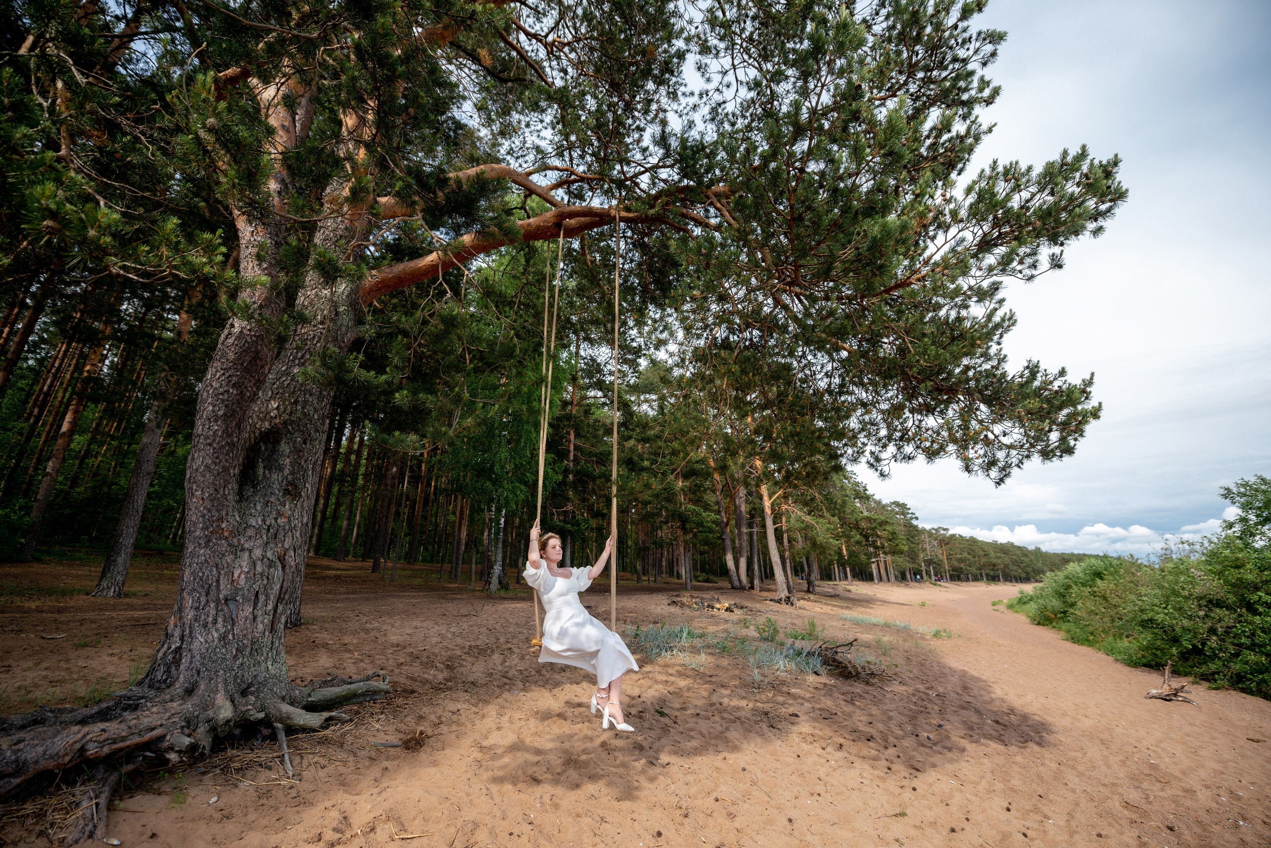 Станислав и Анастасия (нестандартная свадебная фотосессия в лесу и на Финском заливе). Портретный, семейный и свадебный фотограф в Санкт-Петербурге и в Пушкине Ширяев Денис