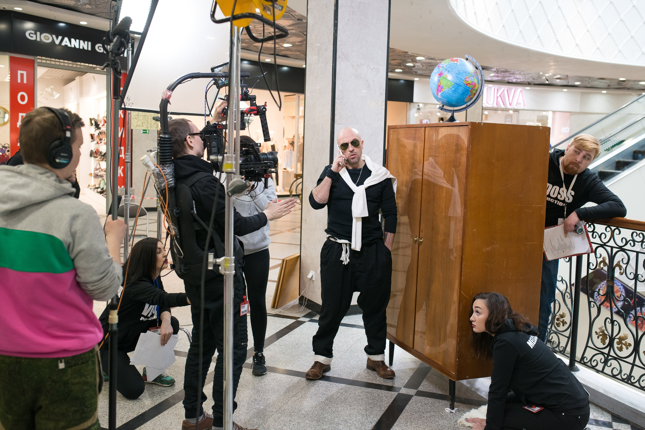 сьемка бекстейдж рекламного ролика для торгового центра в Екатеринбурге