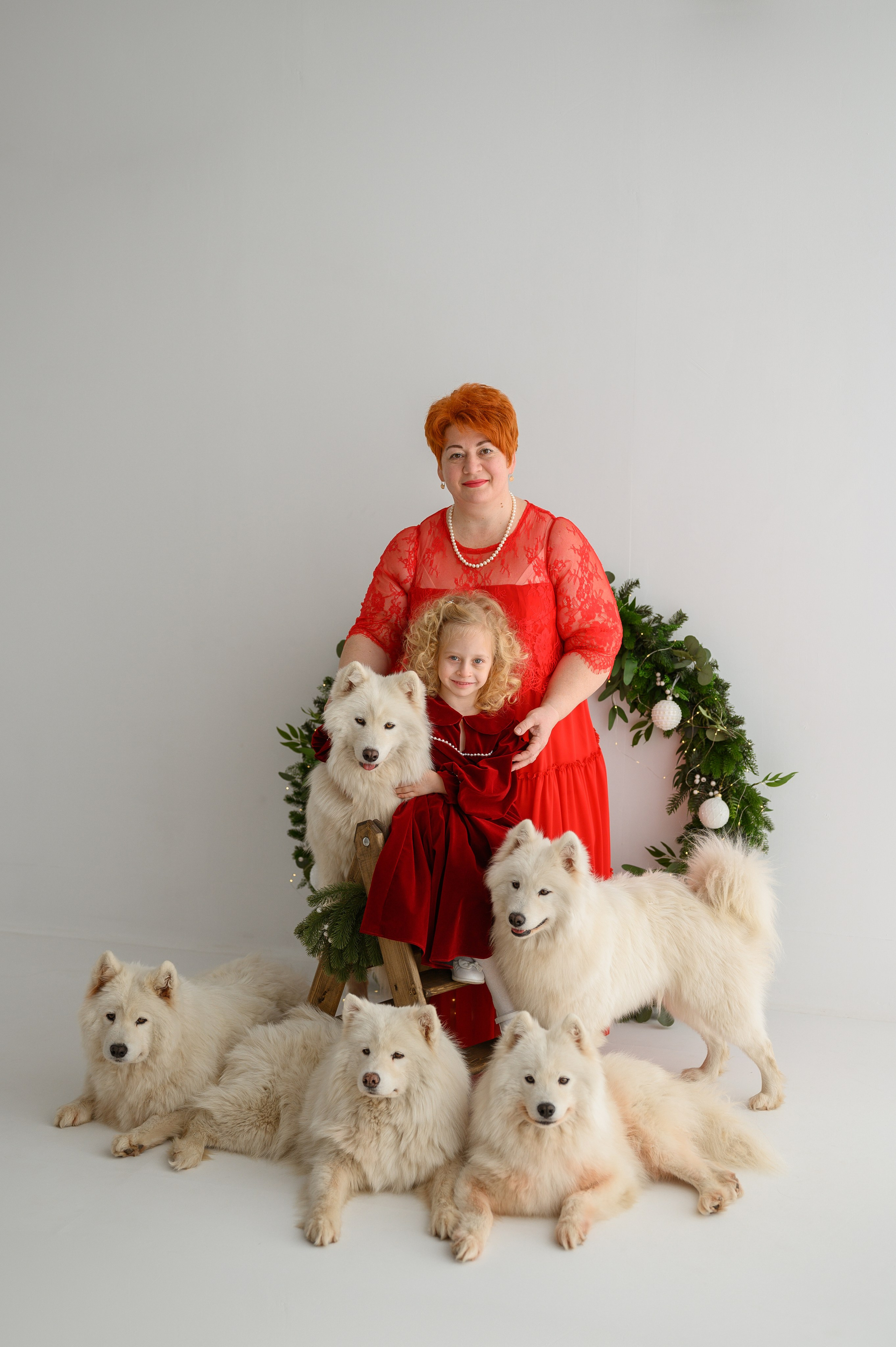 Лизонька и самоеды. Детский и семейный фотограф Ирина Гладких