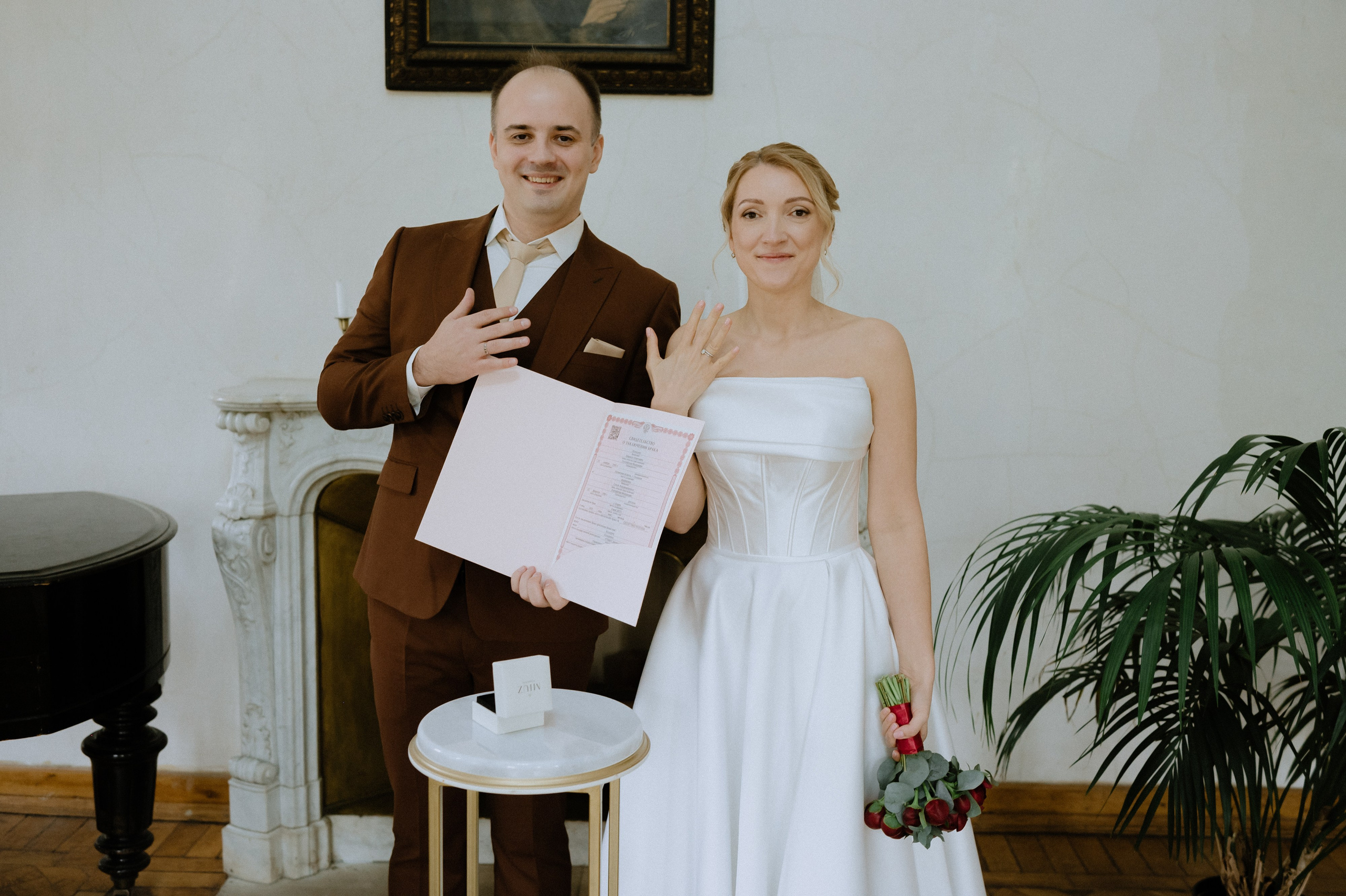 Регистрация брака и свадебная фотосессия в Библиотеке-читальне имени А. С. Пушкина. Свадебный фотограф Москва — Сергей и Татьяна