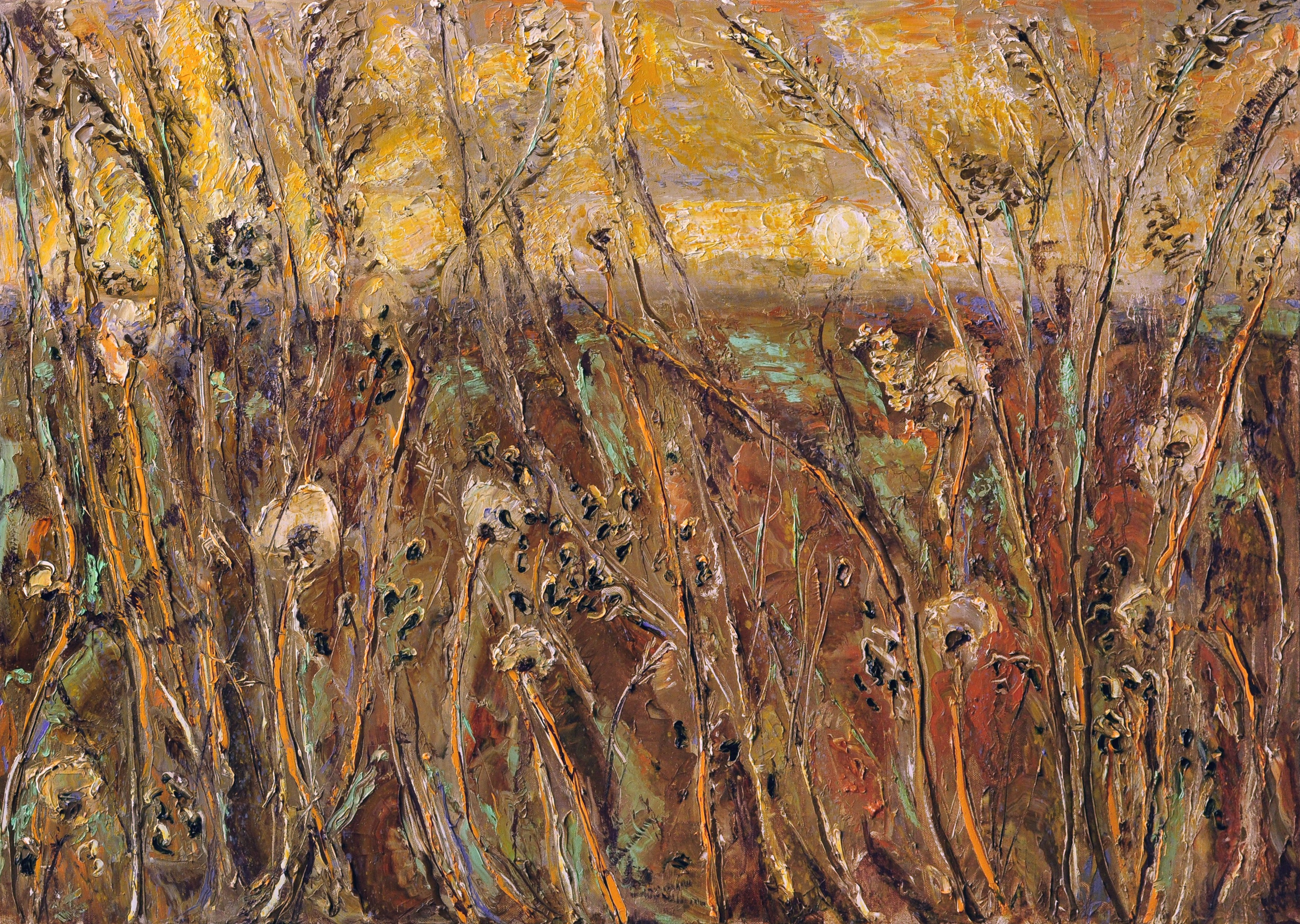 "Травы на закате" холст, масло, 70х100см., 2023 год