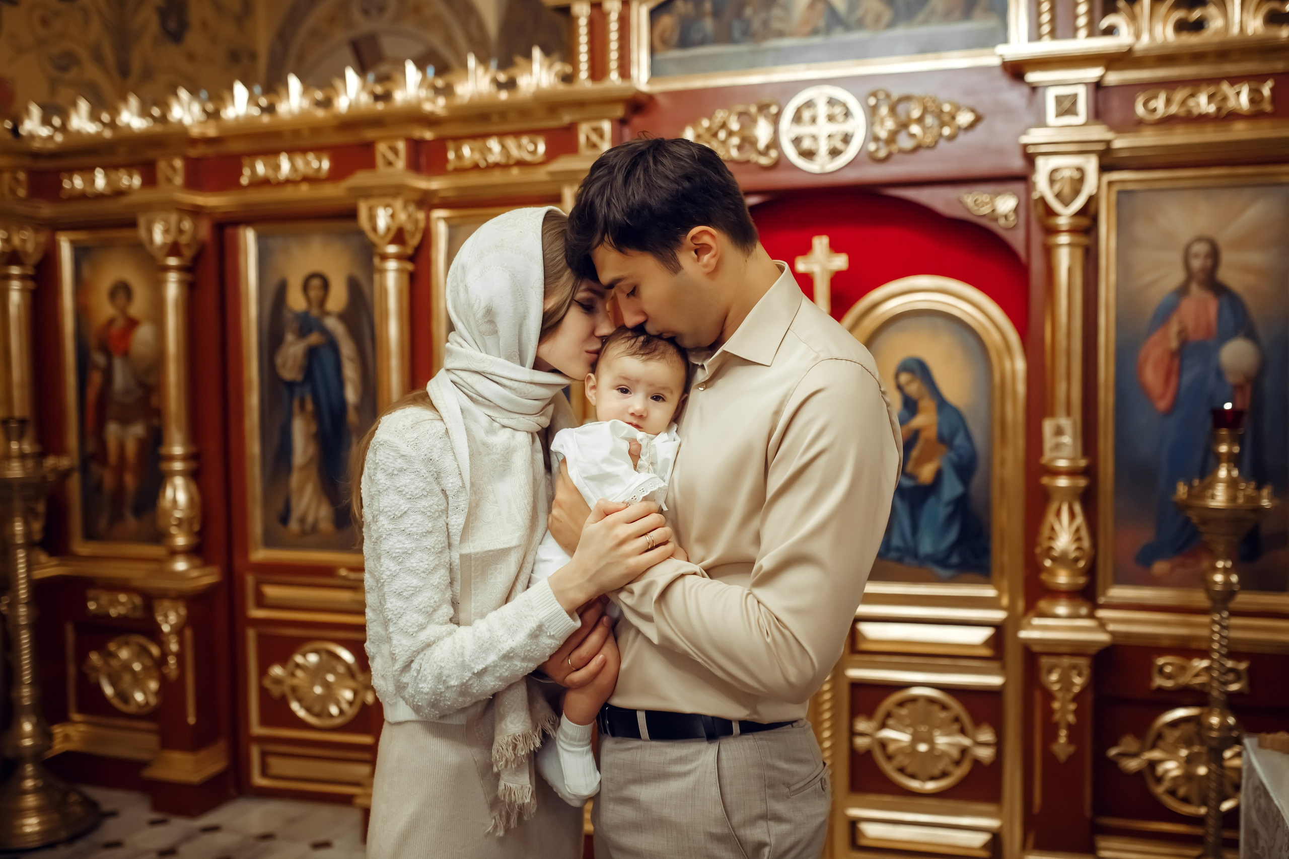 Крещение Василисы. Фотограф на Крещение, семейный фотограф в Москве