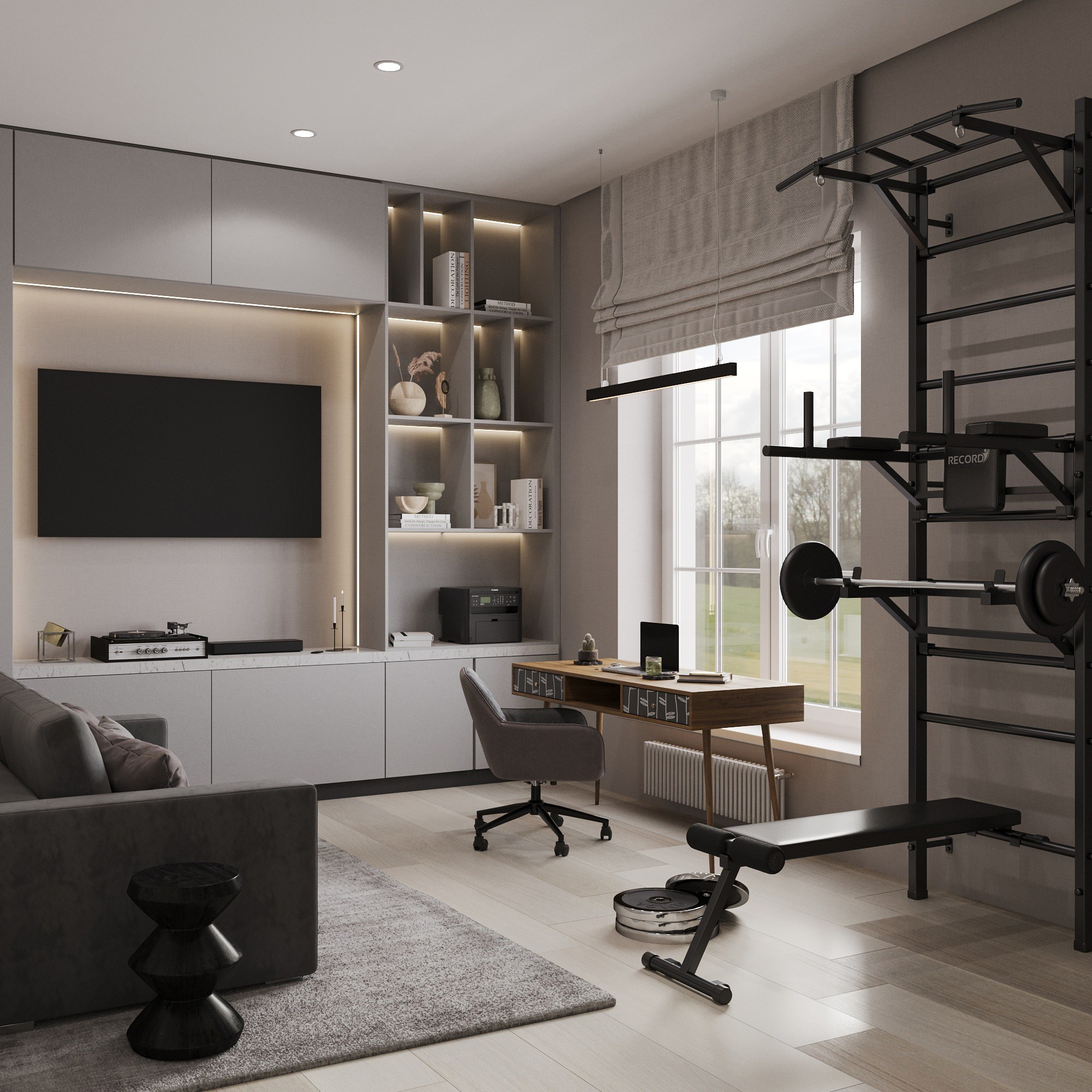 Второй этаж 2-х этажного дома. Интерьерный 3Д Визуализатор Маргарита Оберемко