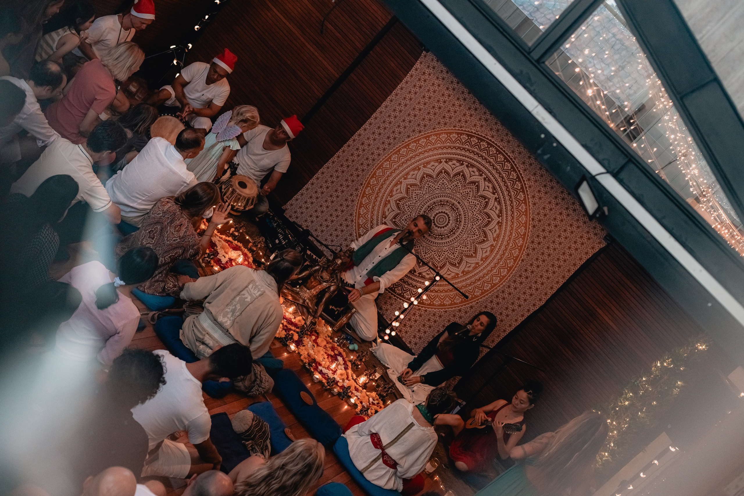 Christmas kirtan w Bhakti Bliss family. Mariam Bagdasaryan