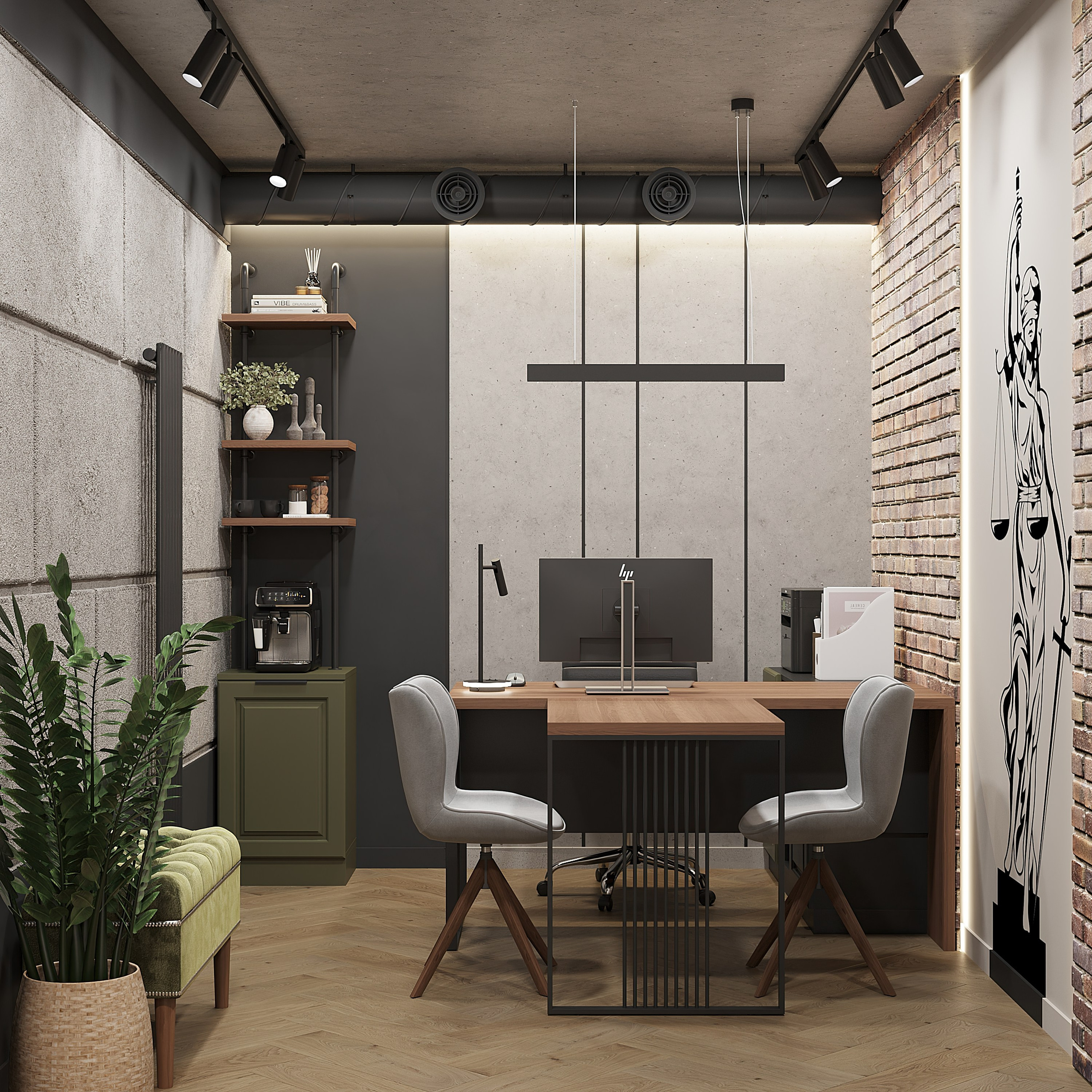 Коммерческое помещение — офис юриста, г. Рязань. Студия дизайна и ремонта ZAROVNIK build&design