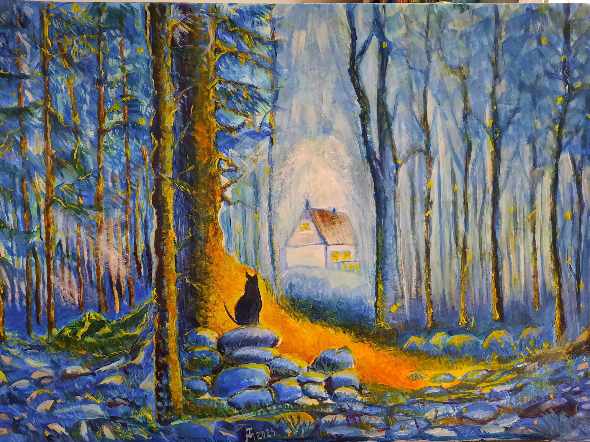 Mistery, 70/90 acrylic on canvas 2024