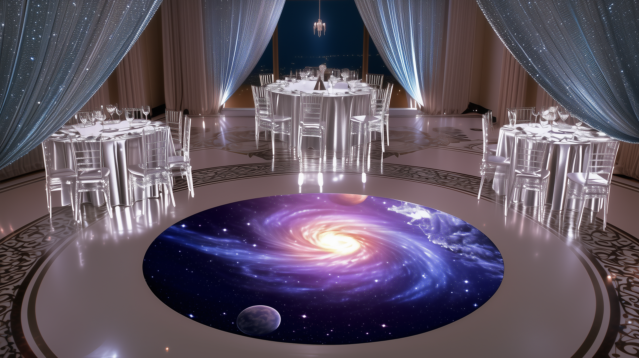 Разработка концепции декора корпоративного мероприятия в тематике «Космос» для LAZAR DECOR. Главная