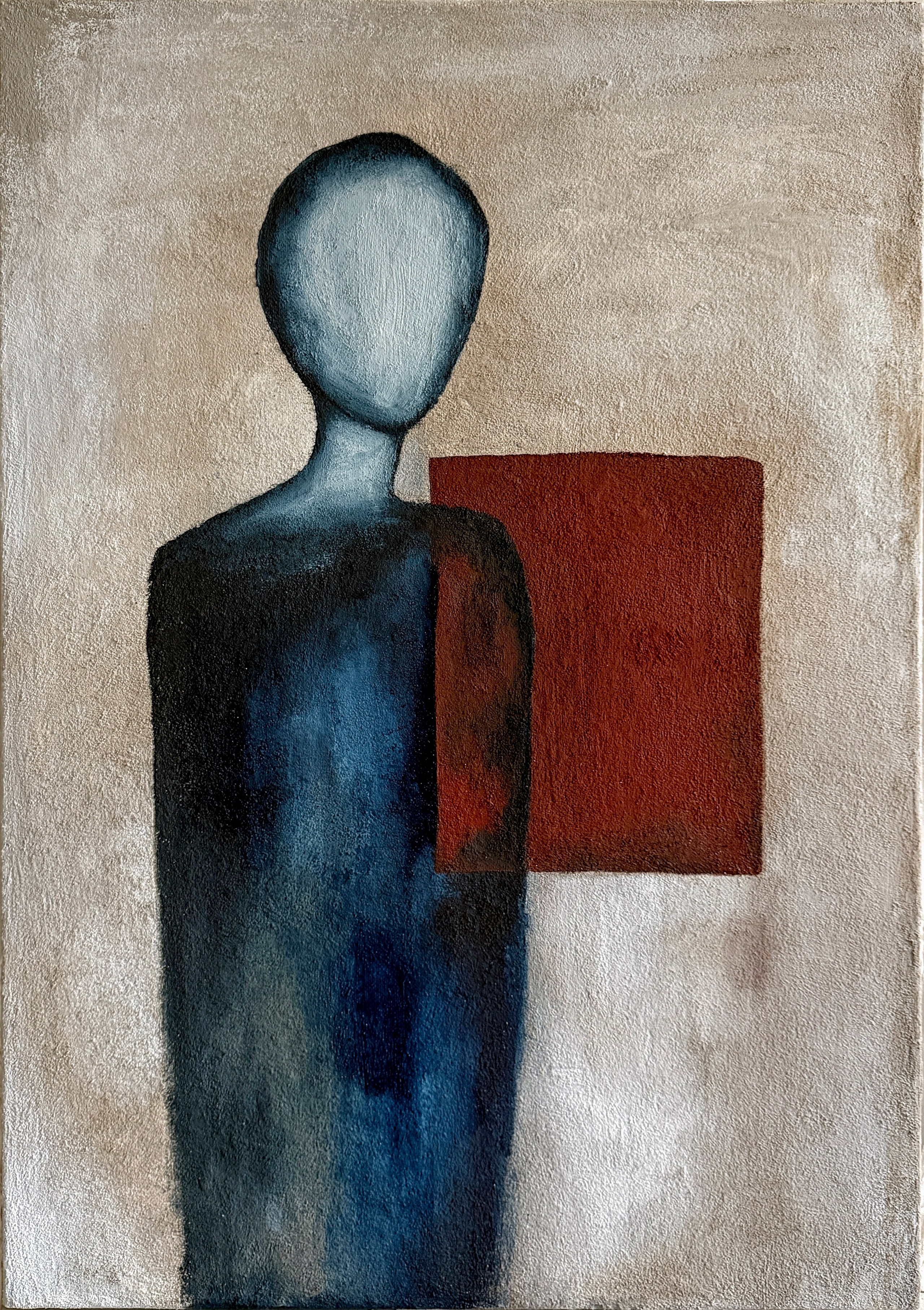 Untitled. N5. Акрил, текстурная паста, уголь, холст на подрамнике 70х100 см. 2026. 90 000 руб