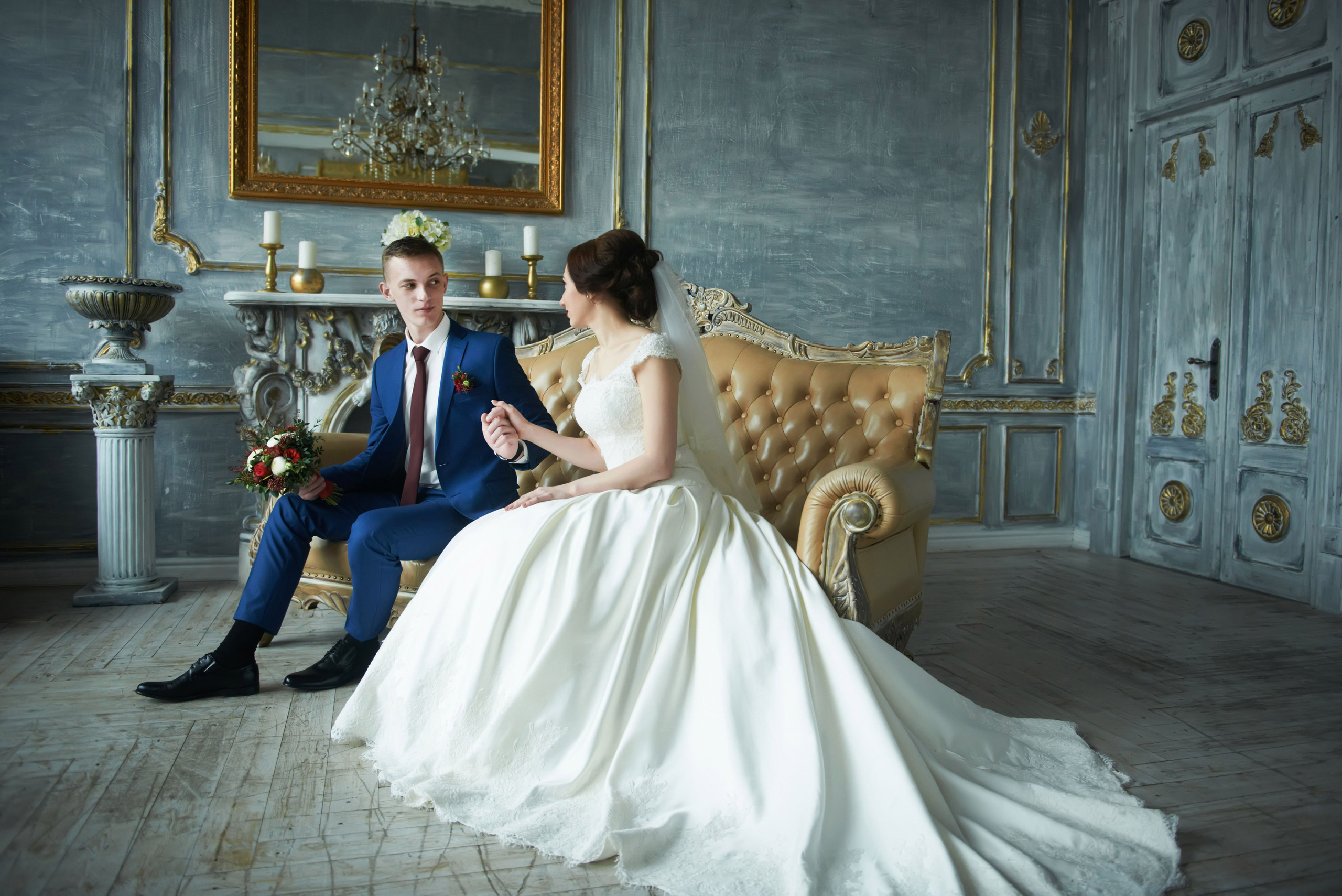 Индира и Дмитрий (свадебная фотосессия в Ботаническом саду и в фотостудии). Портретный, семейный и свадебный фотограф в Санкт-Петербурге и в Пушкине Ширяев Денис