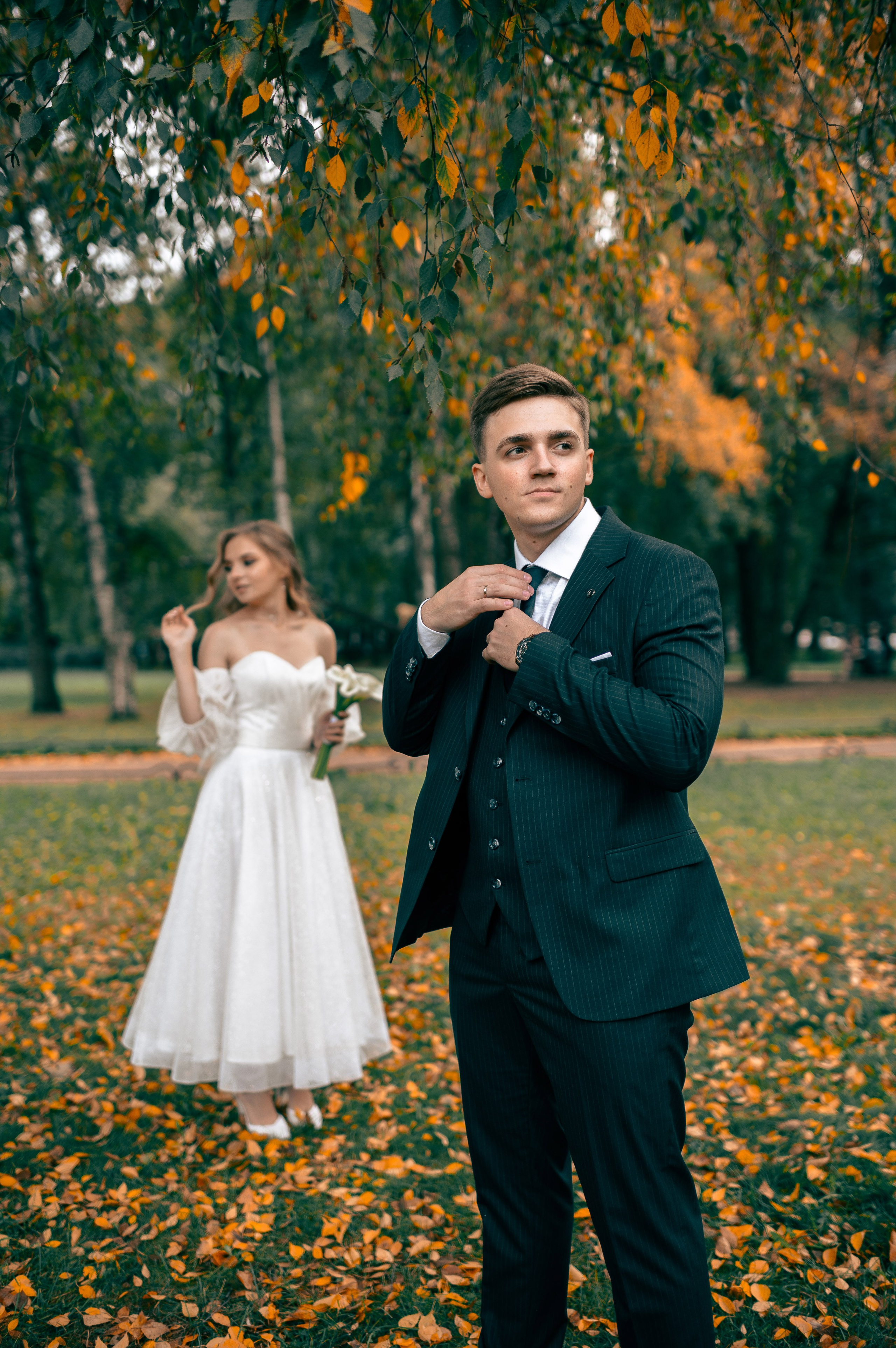 Анастасия и Михаил (Второй Дворец Бракосочетания на Фурштатской улице 52, фотосессия в Таврическом парке). Портретный, семейный и свадебный фотограф в Санкт-Петербурге и в Пушкине Ширяев Денис