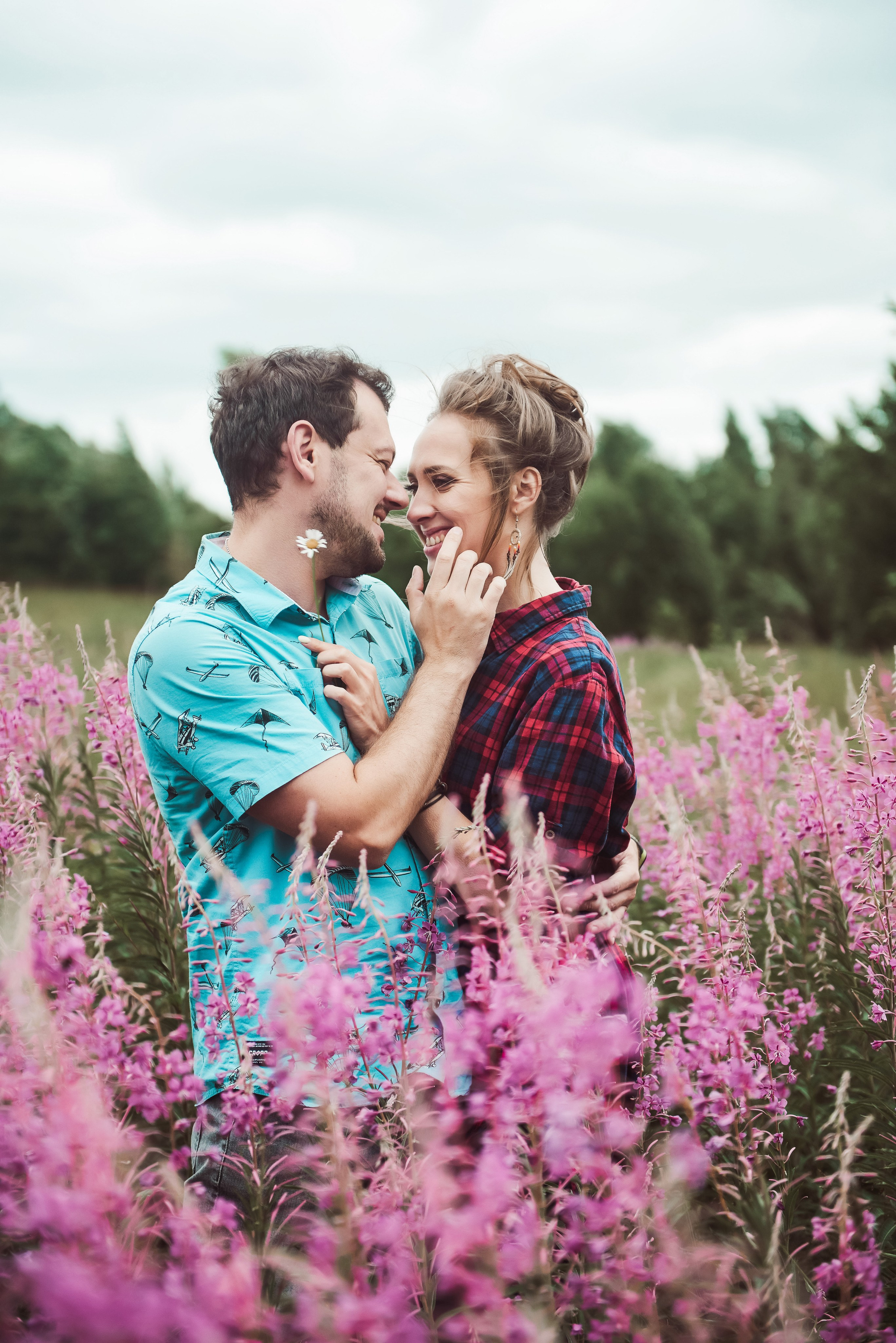 Александра и Вячеслав (фотосессия Love story на природе). Портретный, семейный и свадебный фотограф в Санкт-Петербурге и в Пушкине Ширяев Денис