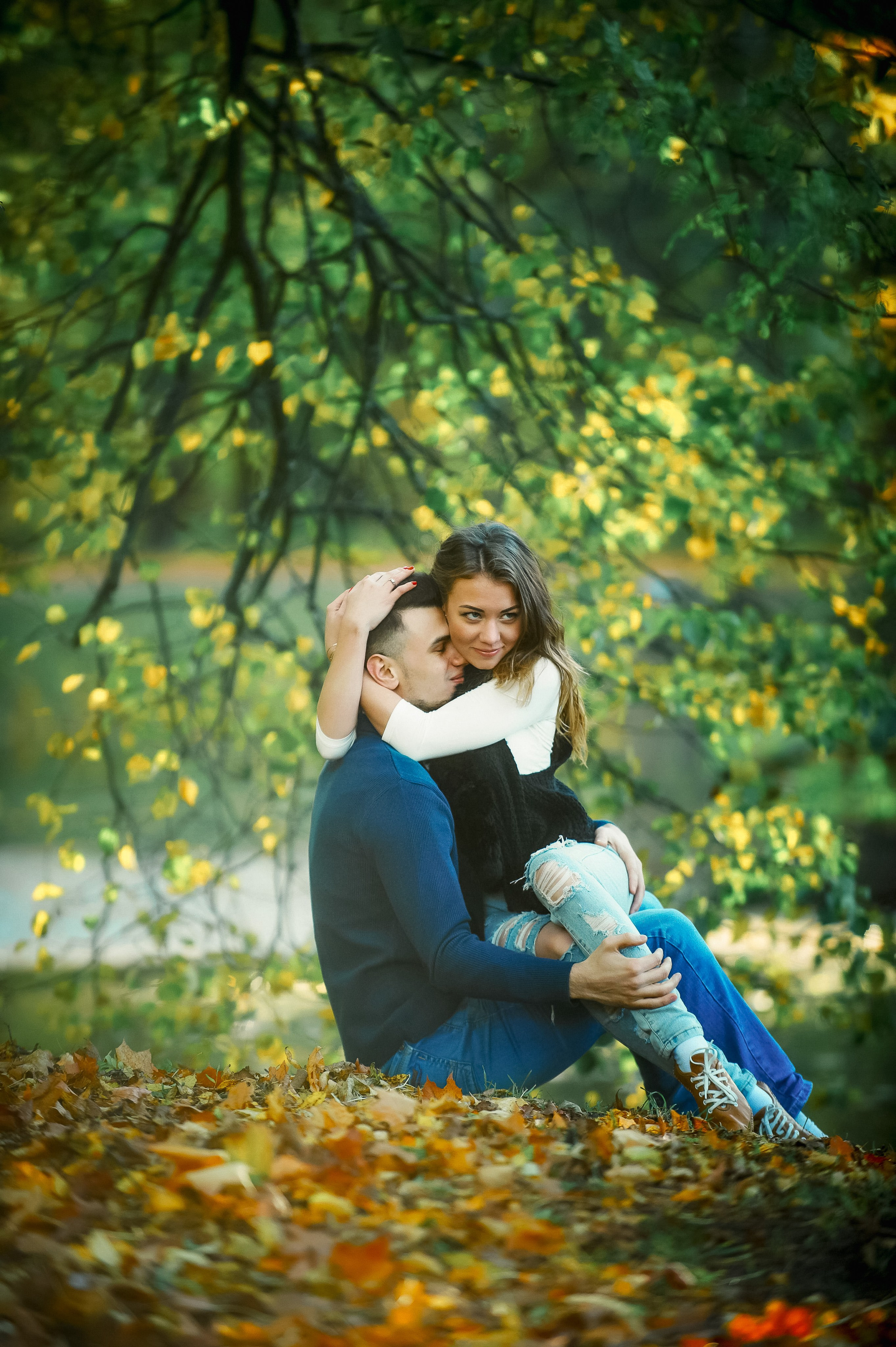 Love story в Пушкине в Екатерининском и Александровском парке. Портретный, семейный и свадебный фотограф в Санкт-Петербурге и в Пушкине Ширяев Денис