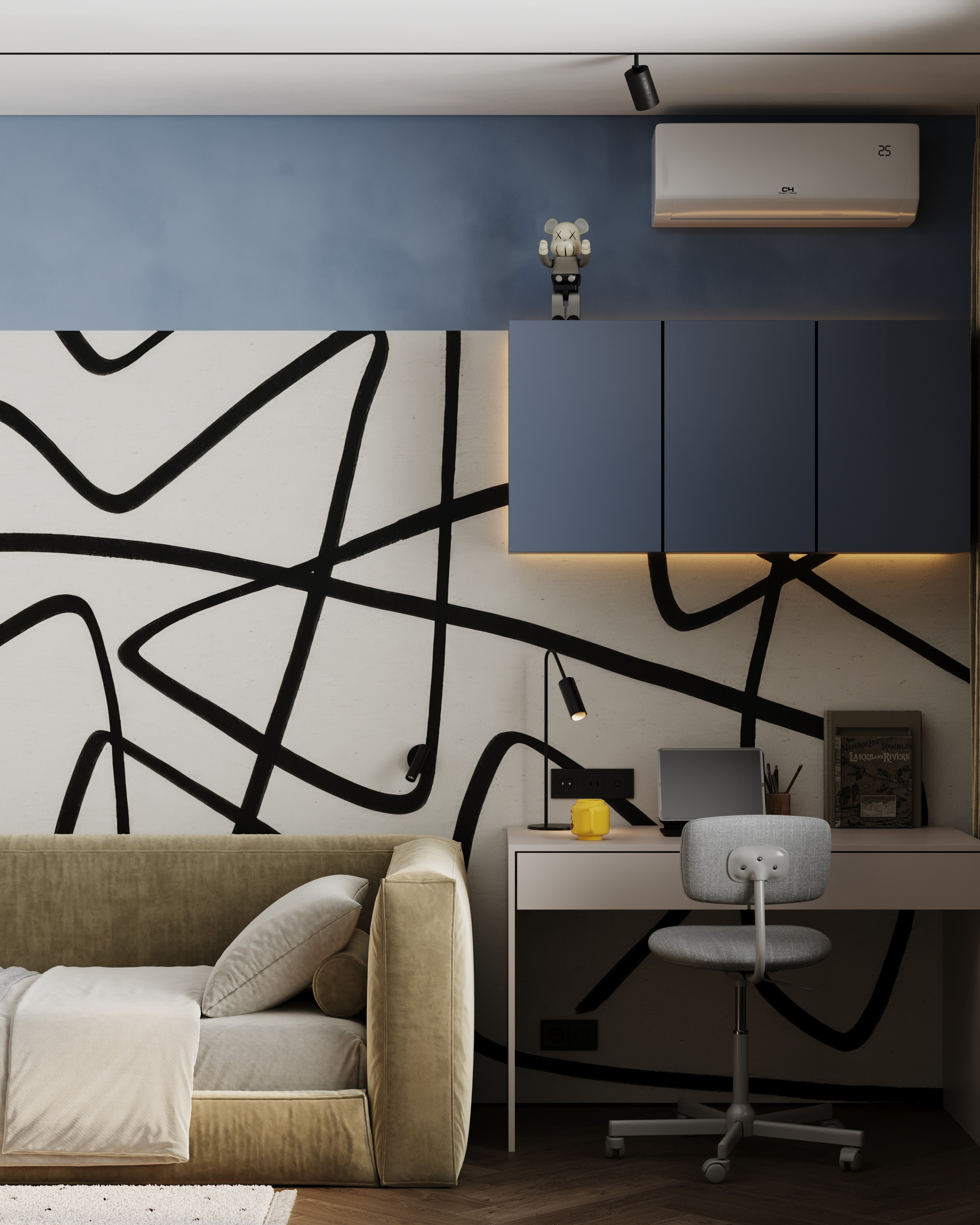 Детская для мальчиков ЖК Зеленые кварталы. Визуализации интерьера