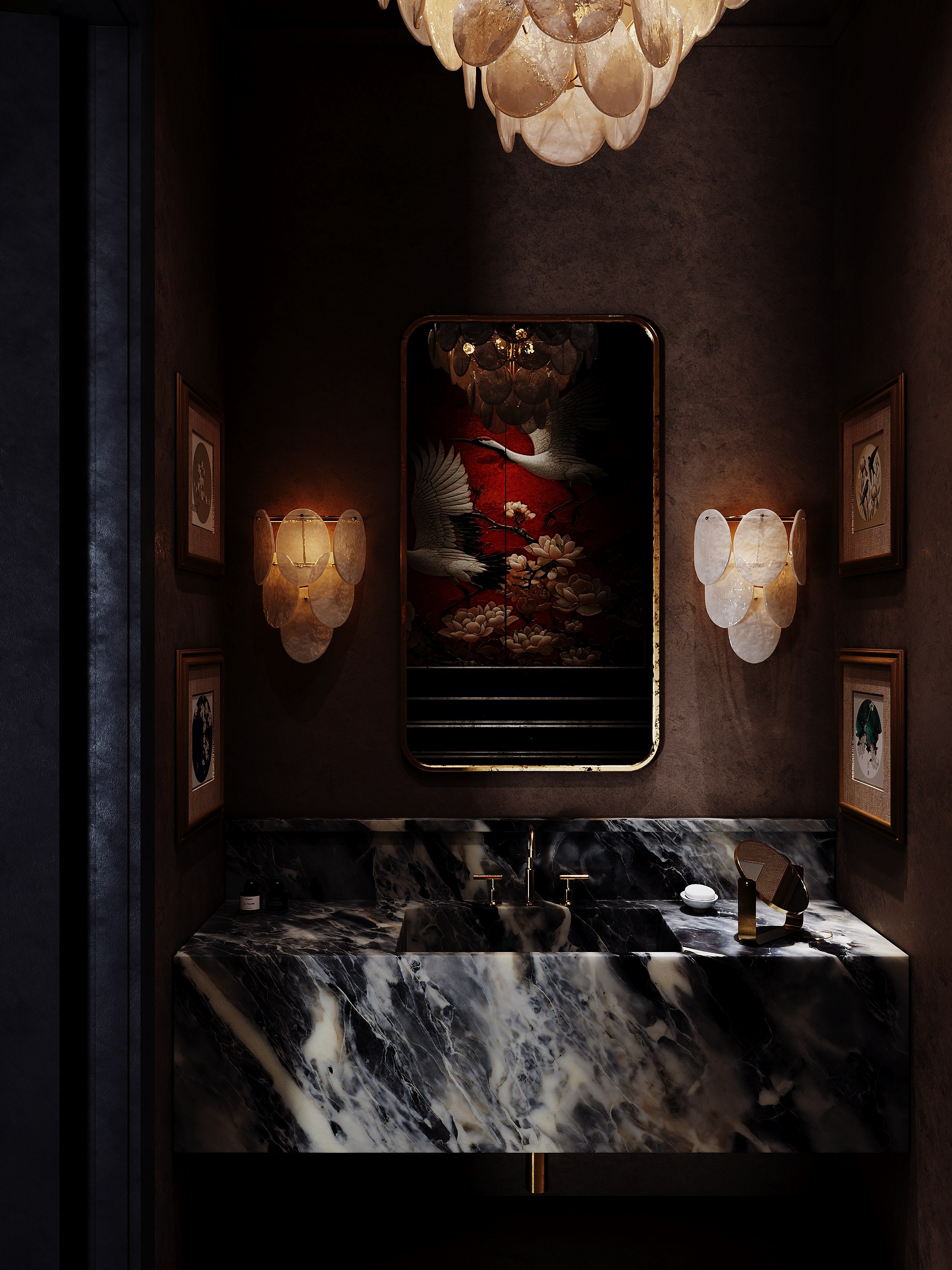 Гостевой санузел. Визуализации интерьера