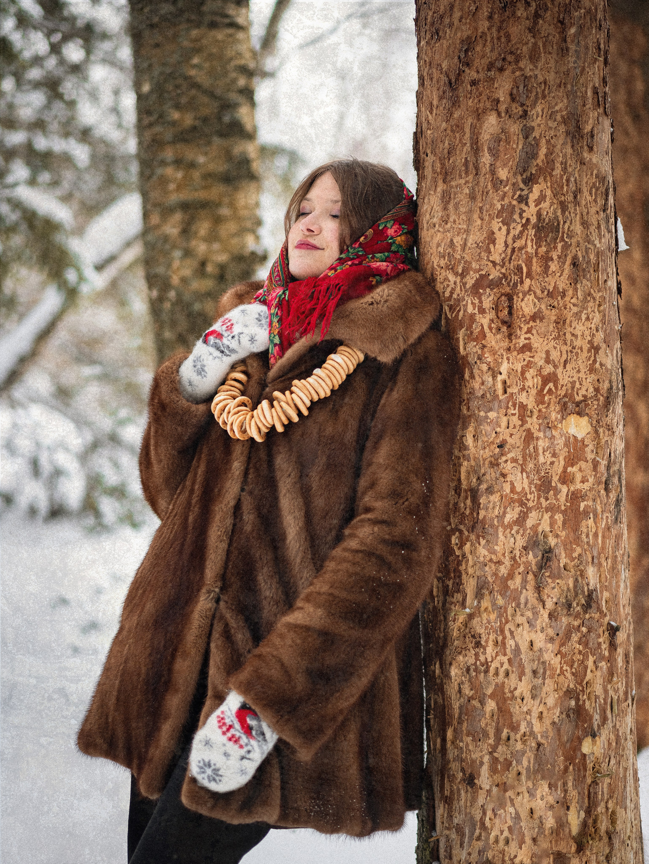 Ольга — фотосессия в зимнем стиле. Фотограф Москва