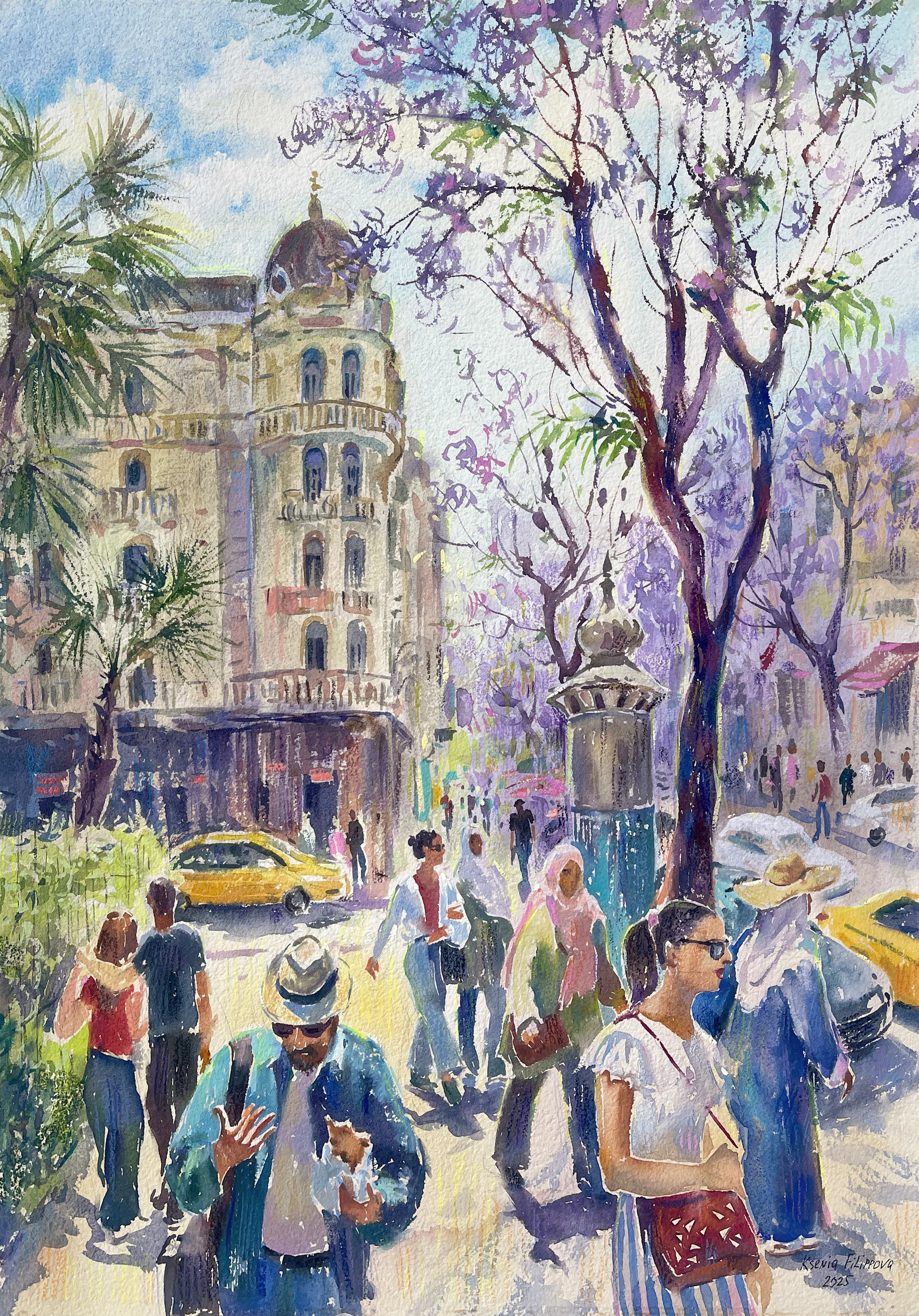 Watercolors and acrylics. Artist Ksenia Filippova
