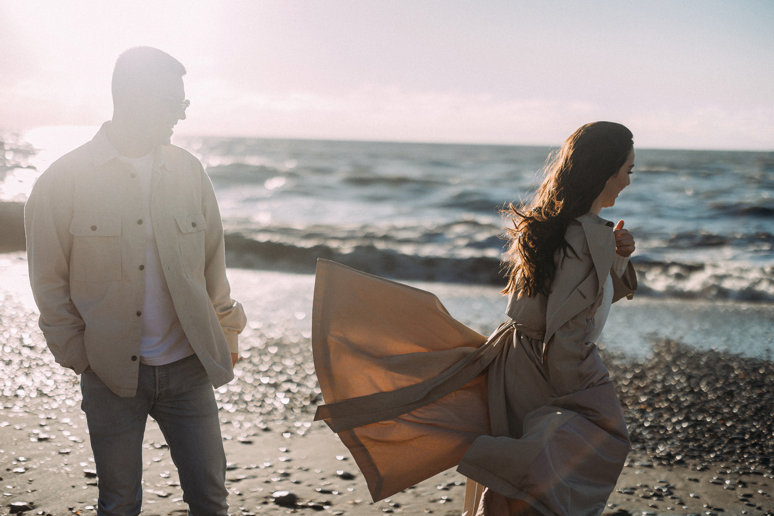 Прогулка у моря. Свадебный фотограф в Москве