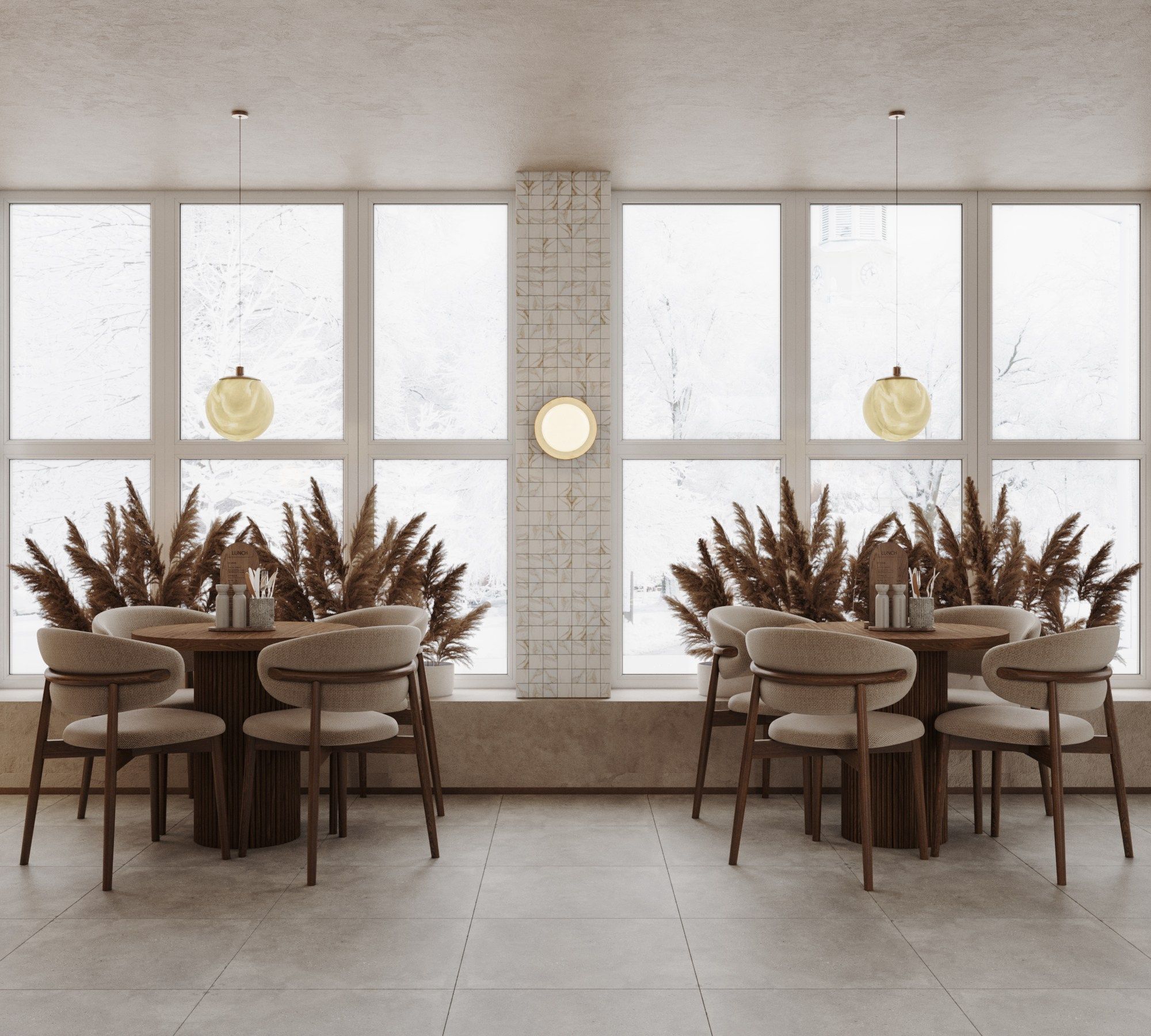 Проект Кафе #2. Интерьерная 3D Визуализация