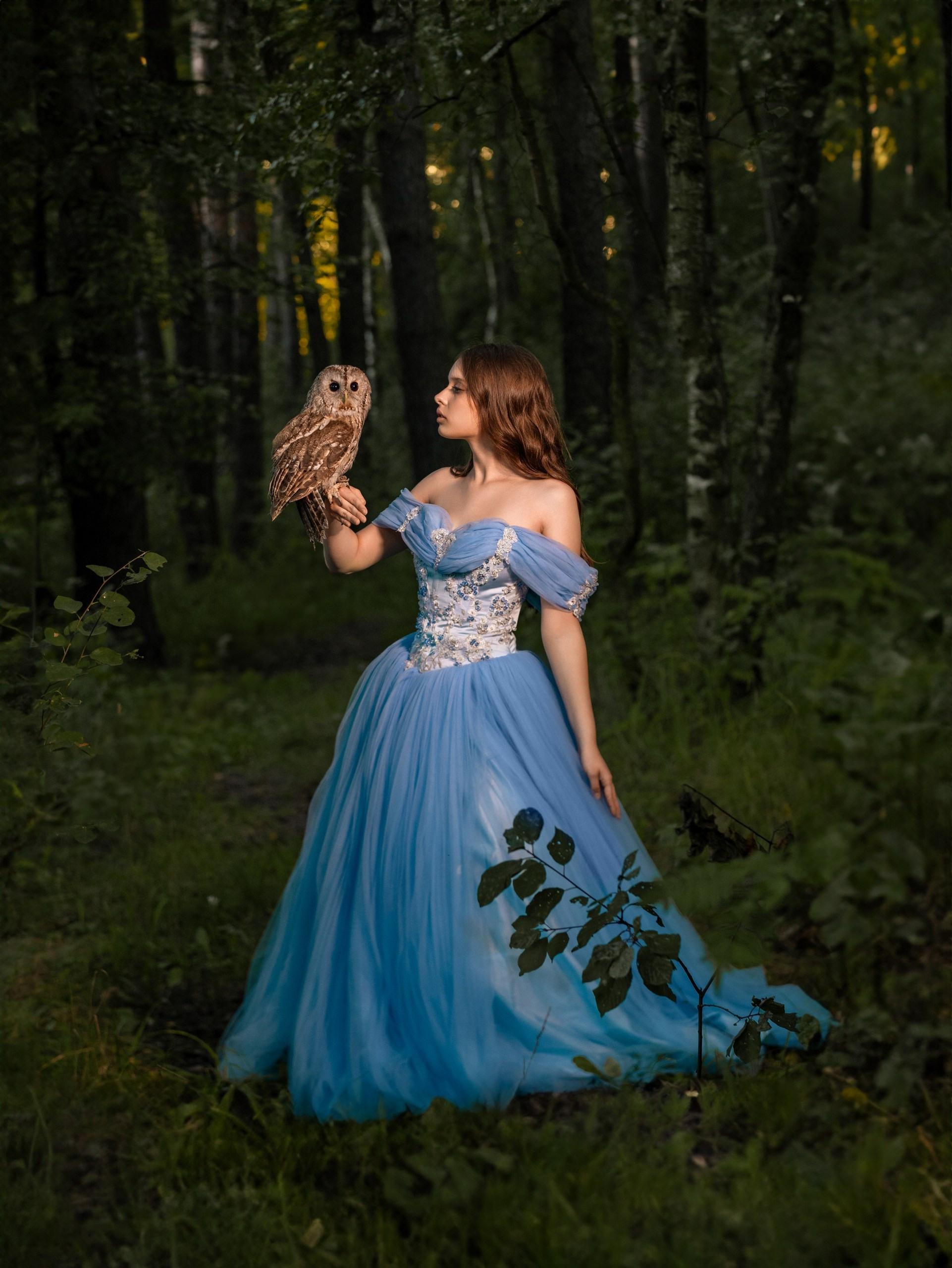 С совой. Арт фотограф, женский фотограф Москва
