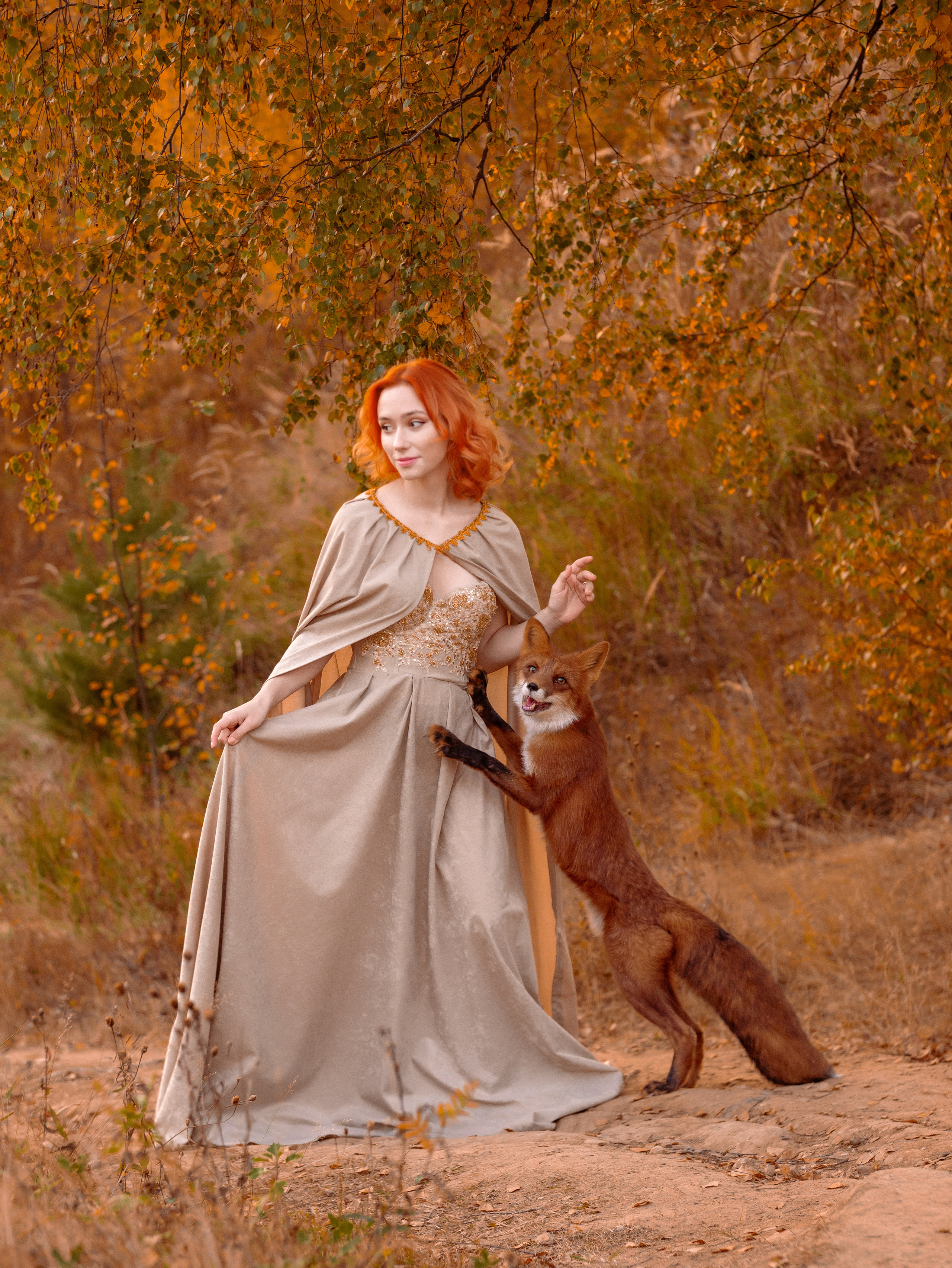 Алёна с лисой. Арт фотограф, женский фотограф Москва