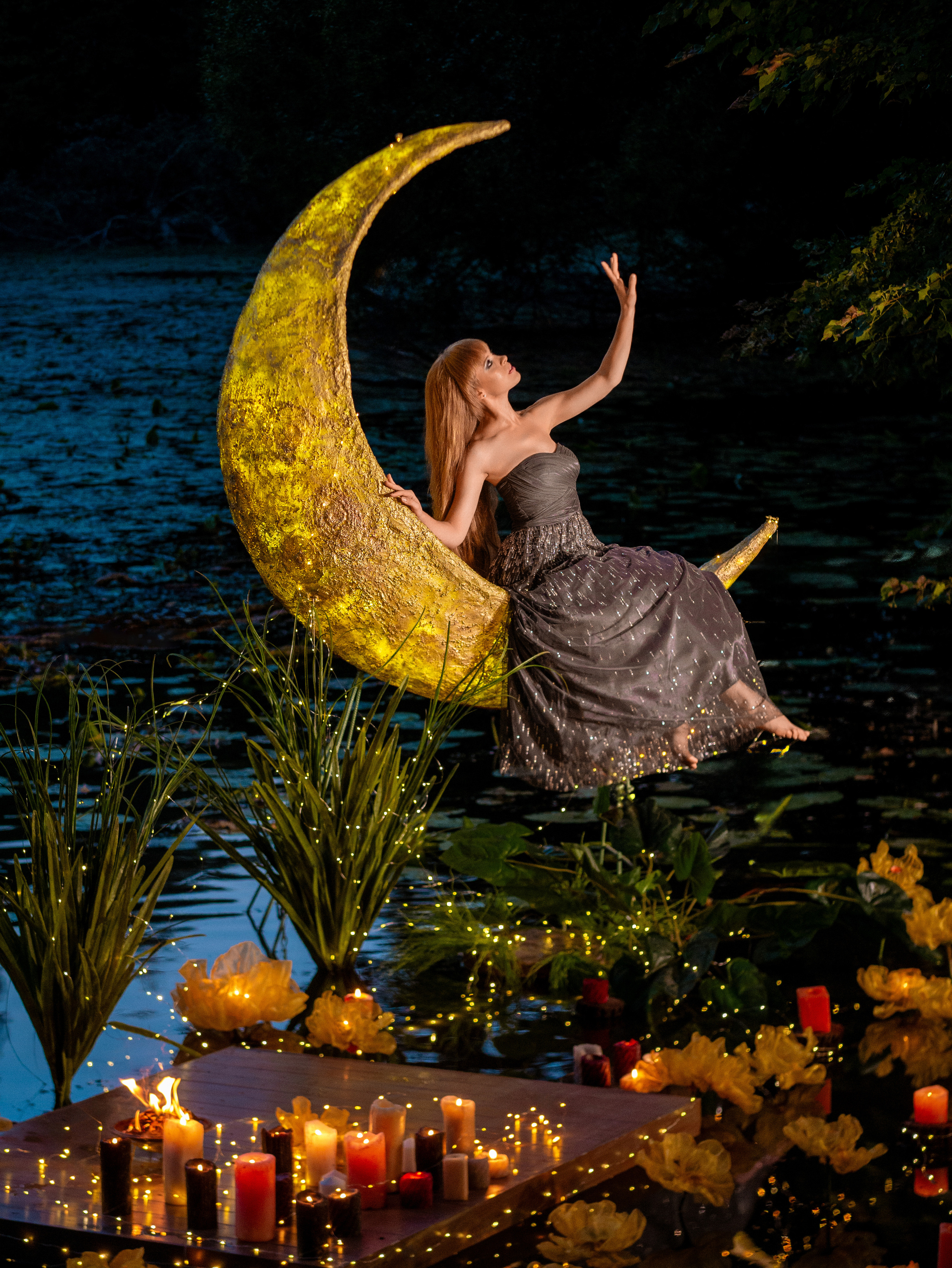 Луна на воде. Арт фотограф, женский фотограф Москва