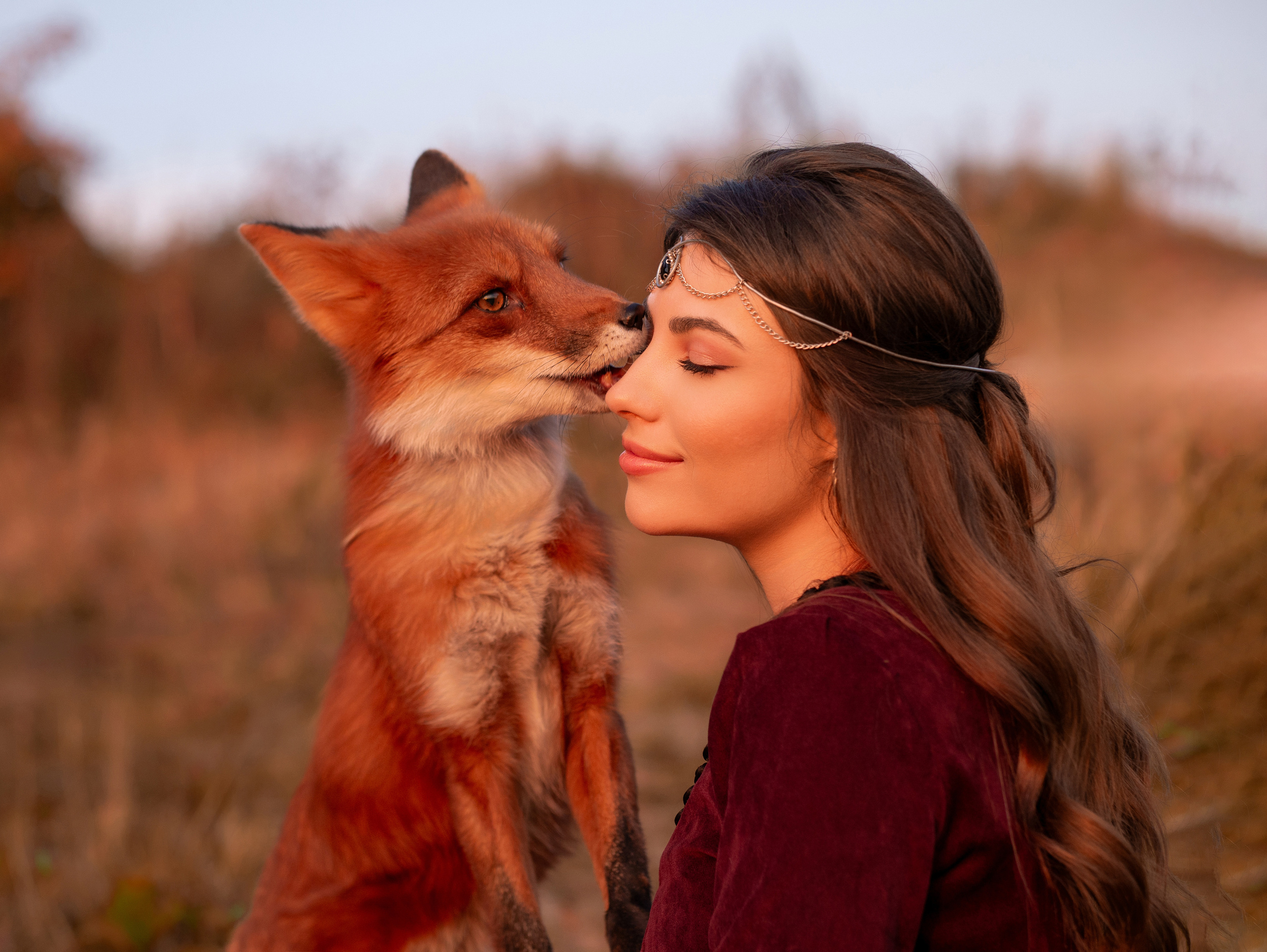 Анна с лисой. Арт фотограф, женский фотограф Москва