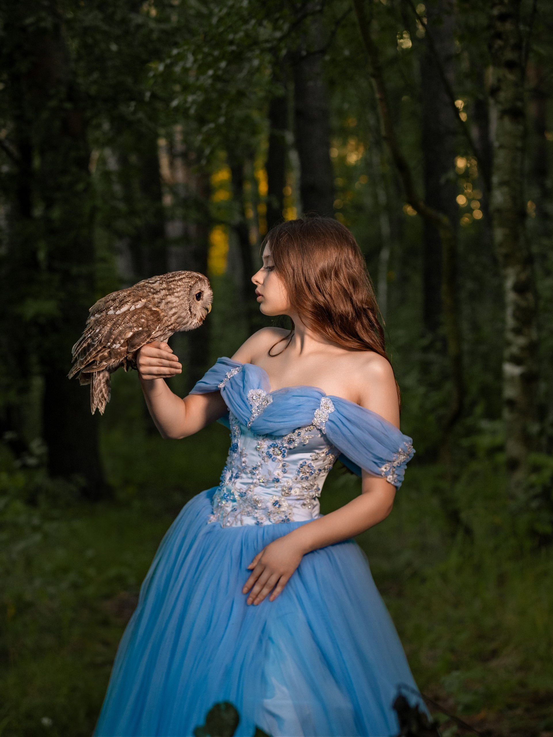 С совой. Арт фотограф, женский фотограф Москва